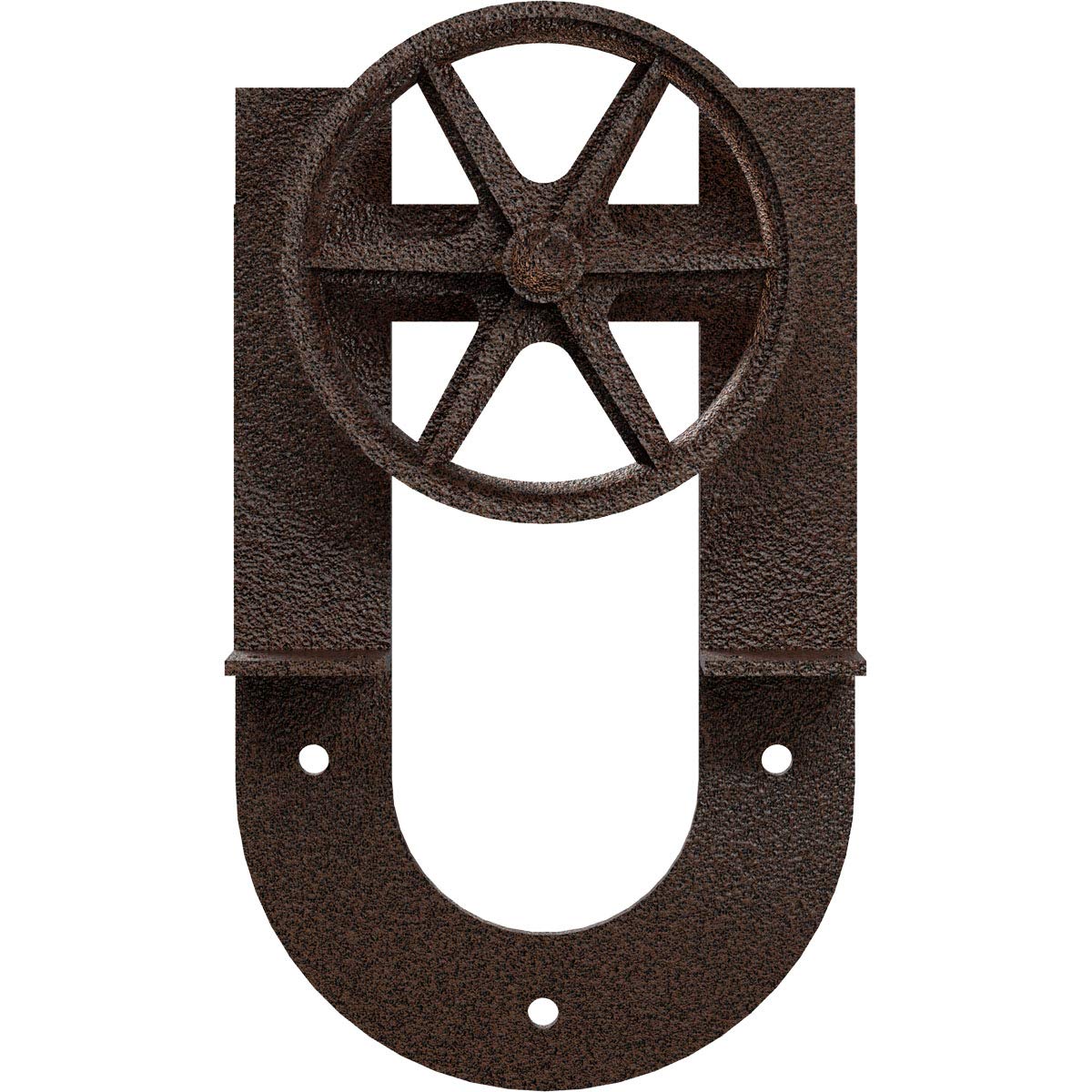 GB60014R2WCV Wagon Wheel Horseshoe Roller Hanger for Barn Doors - Copper Vein Finish | DIY Home Decor
