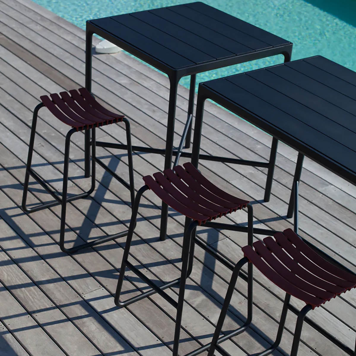 4-Piece Rectangular Outdoor Bar Table Set - Weather-Resistant Patio Dining Furniture for Backyard, Deck, and Poolside Entertaining