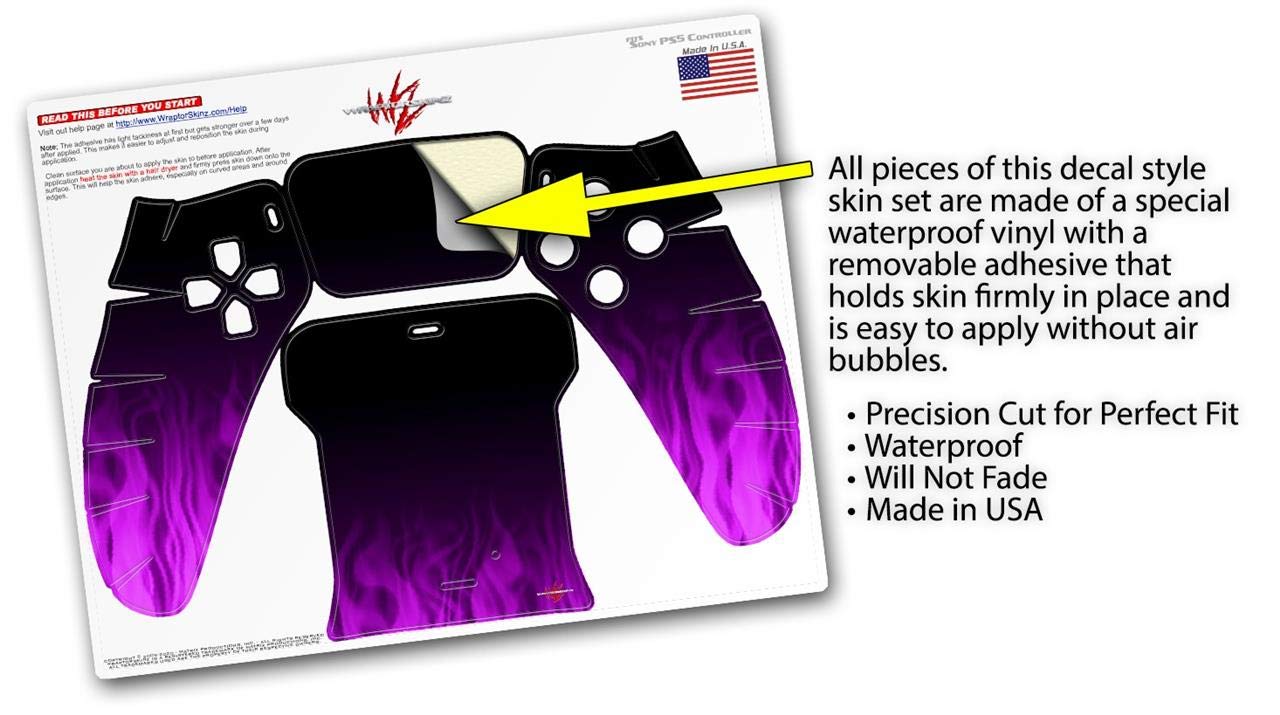Sony PS5 DualSense Skin Wrap - Fire Purple for Gaming & Protection