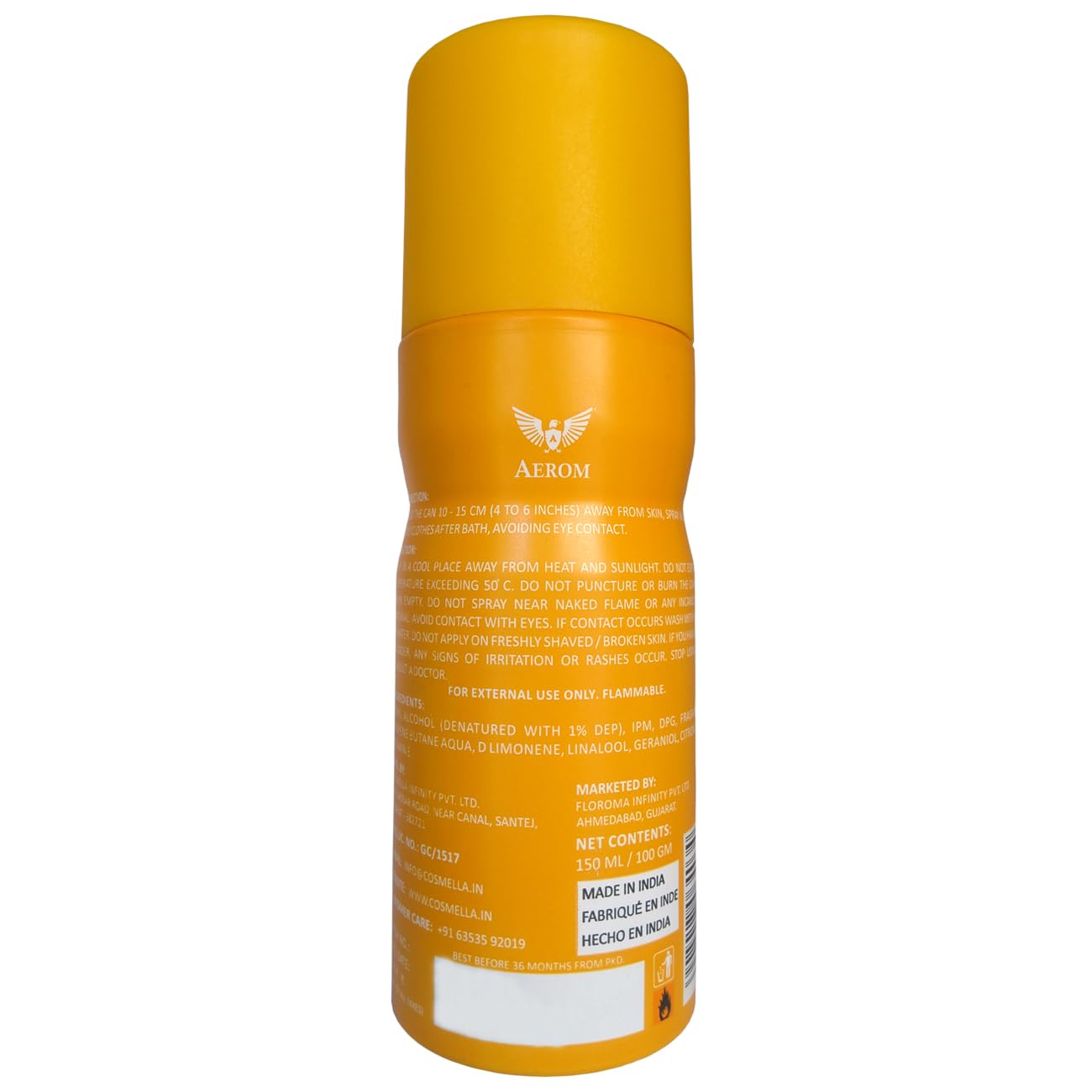 Aerom Pulse Deodorant Body Spray for Men & Women - 5.07 oz (150ml) - Long Lasting Freshness - Perfect for Gym, Work & Daily Use