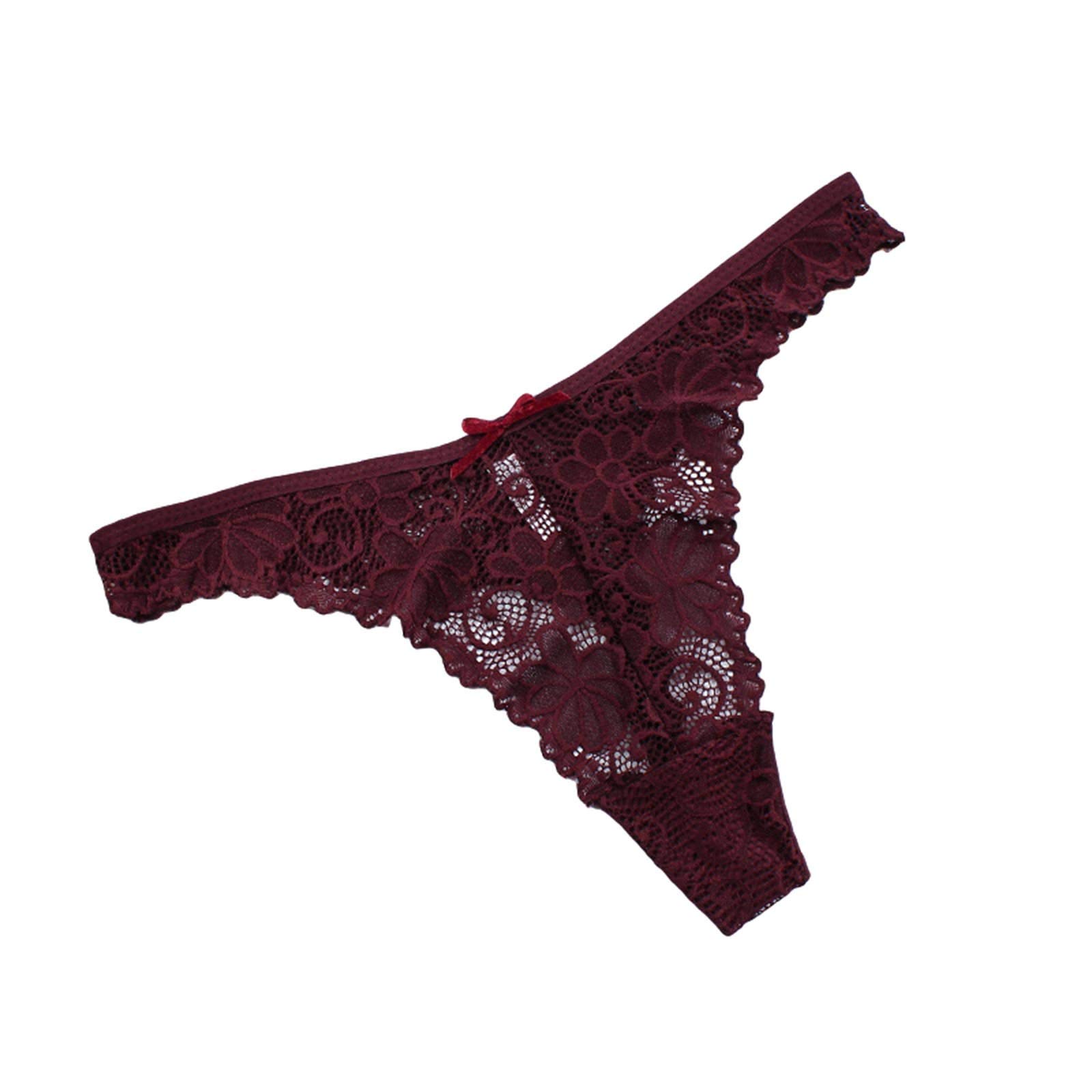 Sexy Lace Thong Panties for Women - Breathable See-Through Lingerie Underwear - Perfect for Date Night & Intimate Moments