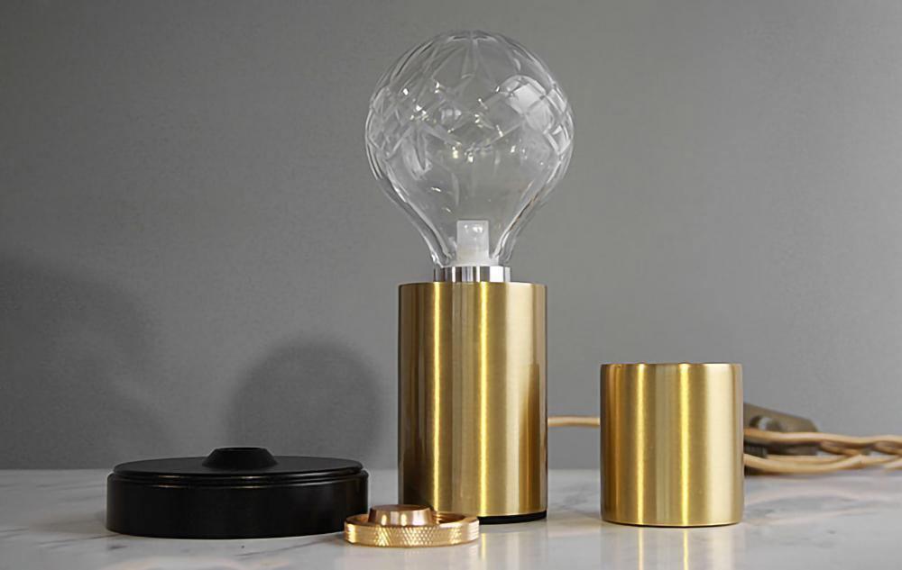 Elegant Crystal Bulb Table Lamp - Modern Home & Office Decor for Living Room, Bedroom, or Study - Perfect for Ambient Lighting & Stylish Interior Design