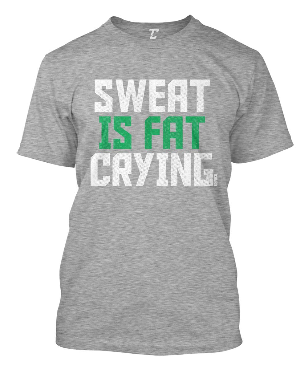 Sweat is Fat Crying - Gym Fitness Bodybuilder Men's T-Shirt - Perfect for Workouts, Bodybuilding & Motivational Training