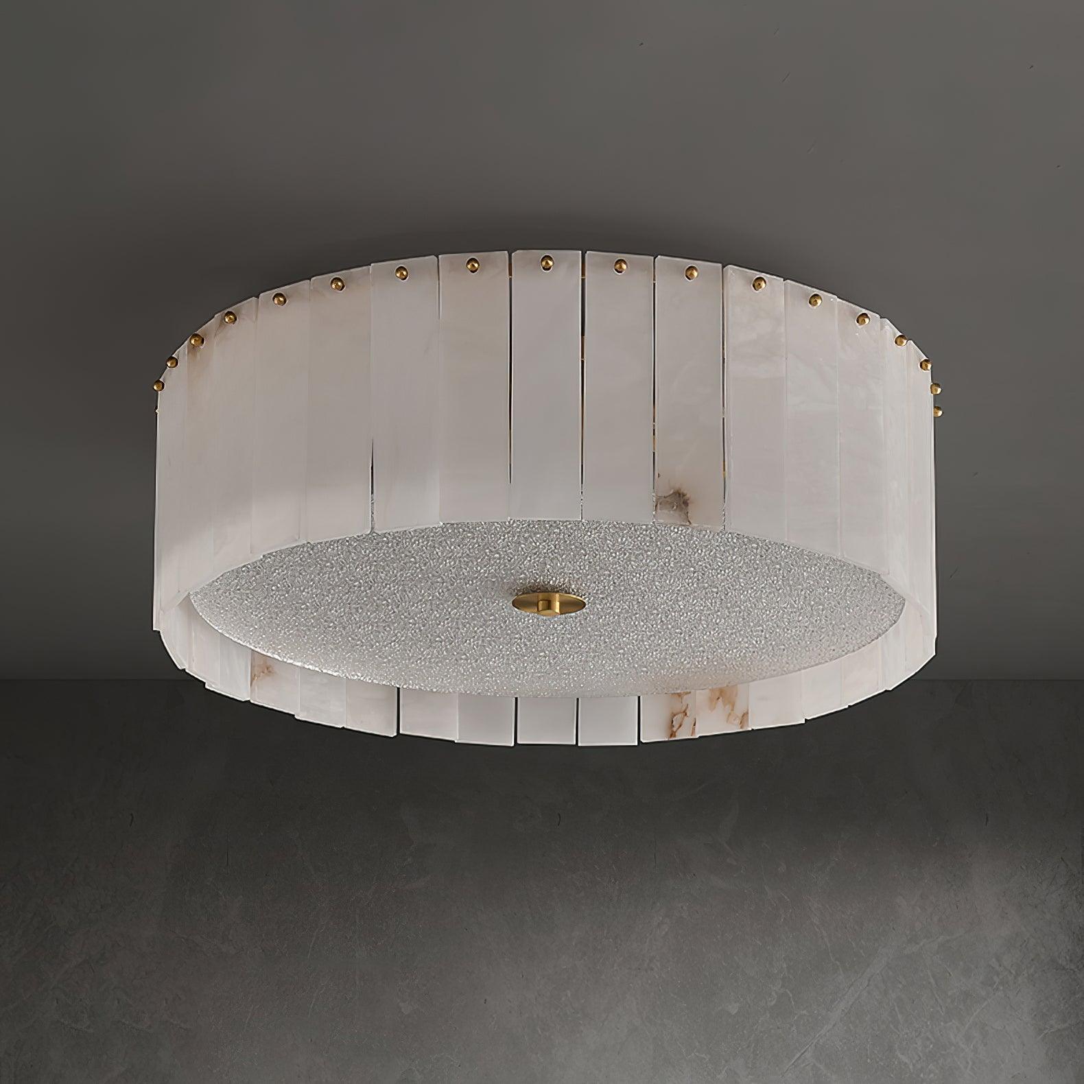 Elysian Alabaster Ceiling Light Fixture - Modern White Chandelier for Living Room, Bedroom & Dining Room Lighting Decor