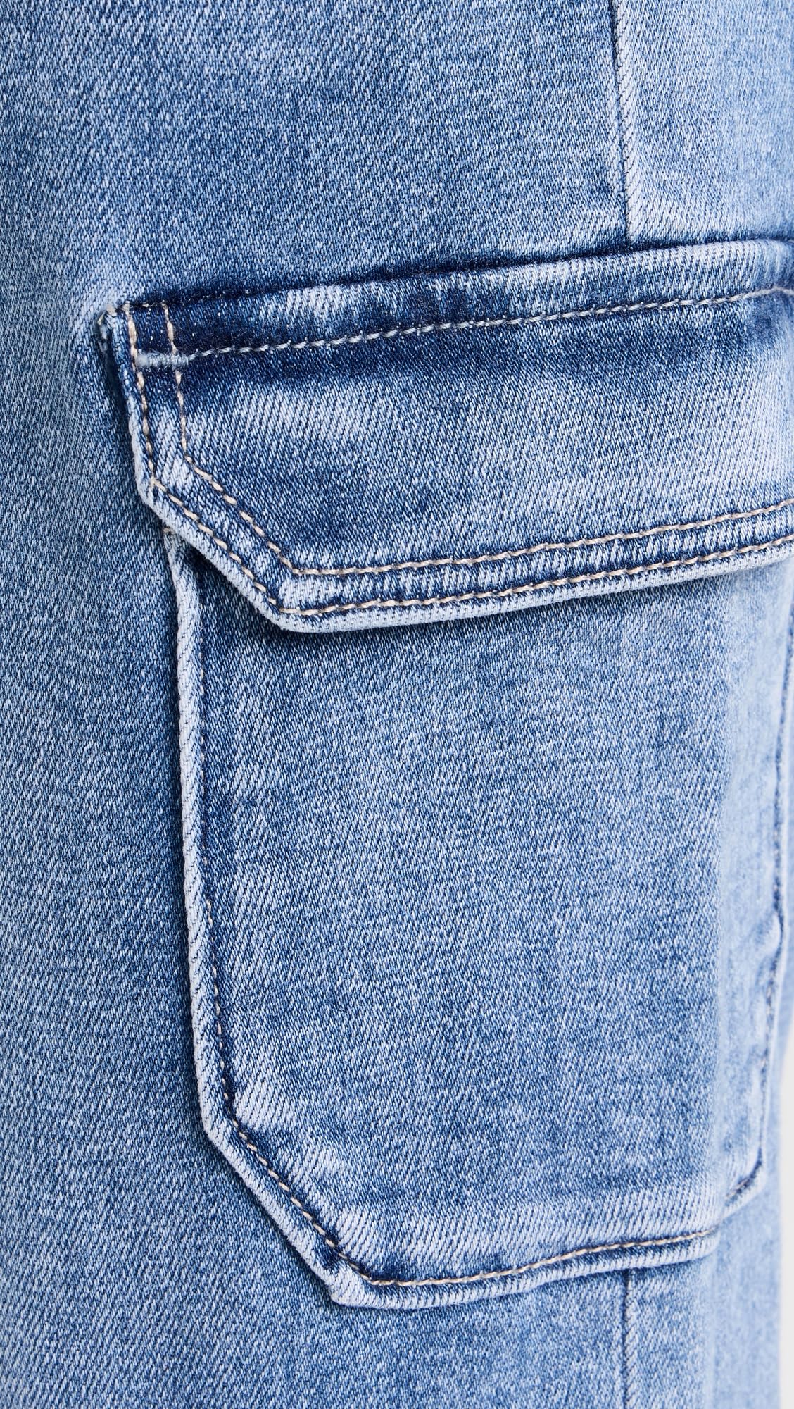 PAIGE Women's Carly Cargo Jeans - High Waisted Stretch Denim Pants with Utility Pockets | Casual & Streetwear Style for Everyday Wear