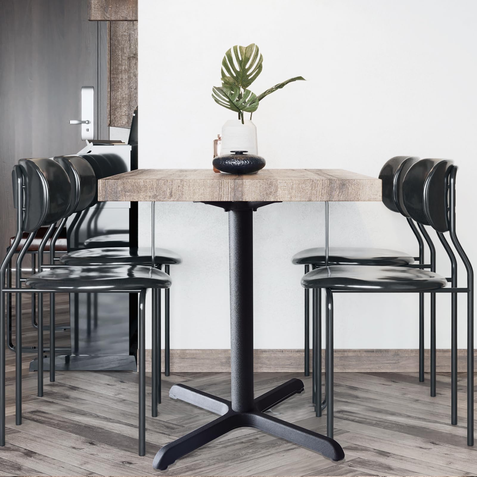Jogreful 28 Inch Table Base Only - Heavy Duty Cast Iron Metal Legs for Coffee, Dining, Desk & Furniture - X-Base Design (30''x30'') - Perfect for Home Office, Restaurant & Cafe Settings