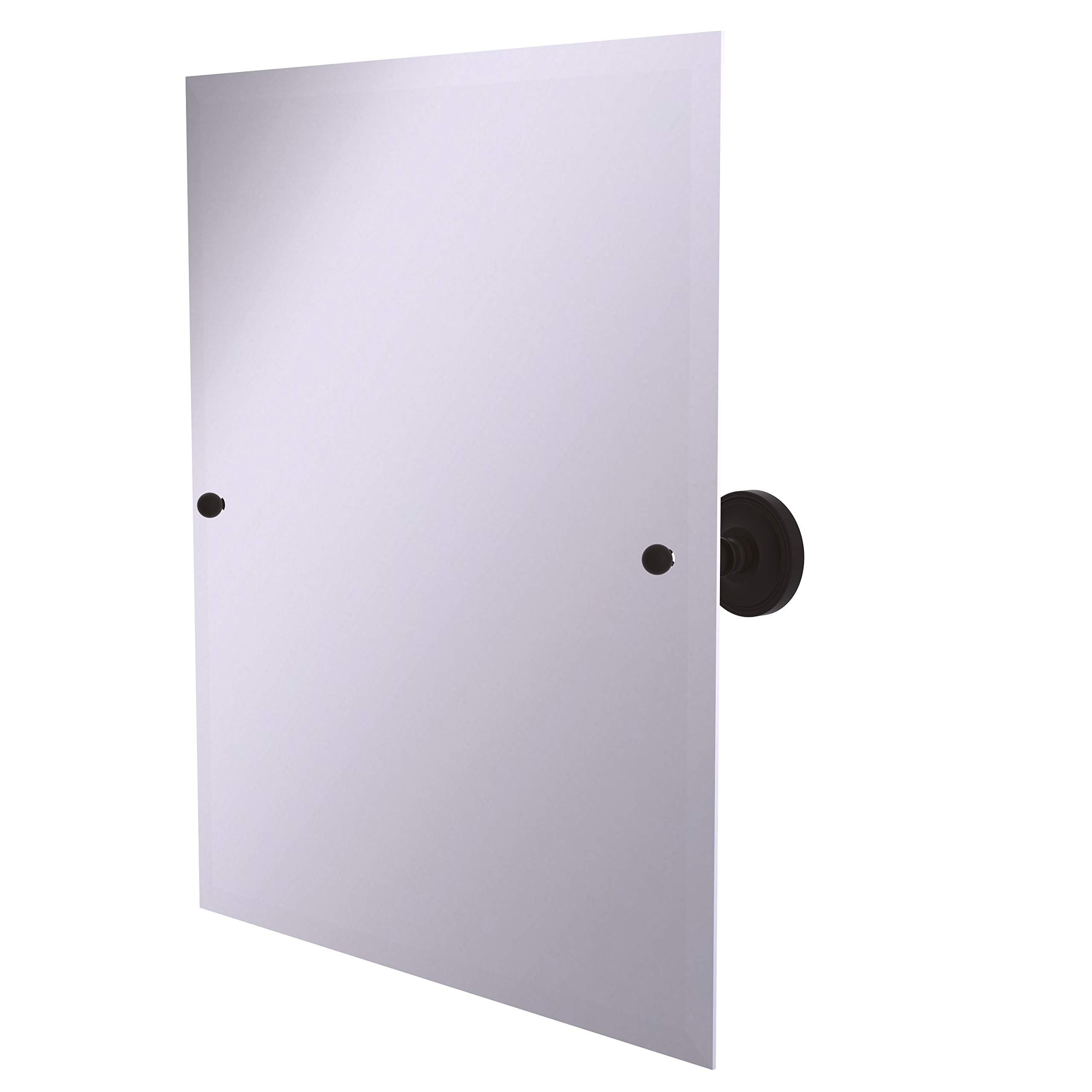 Allied Brass PR-92 Frameless Rectangular Tilt Beveled Edge Wall Mirror in Oil Rubbed Bronze - Perfect for Bathroom, Bedroom, and Entryway Décor