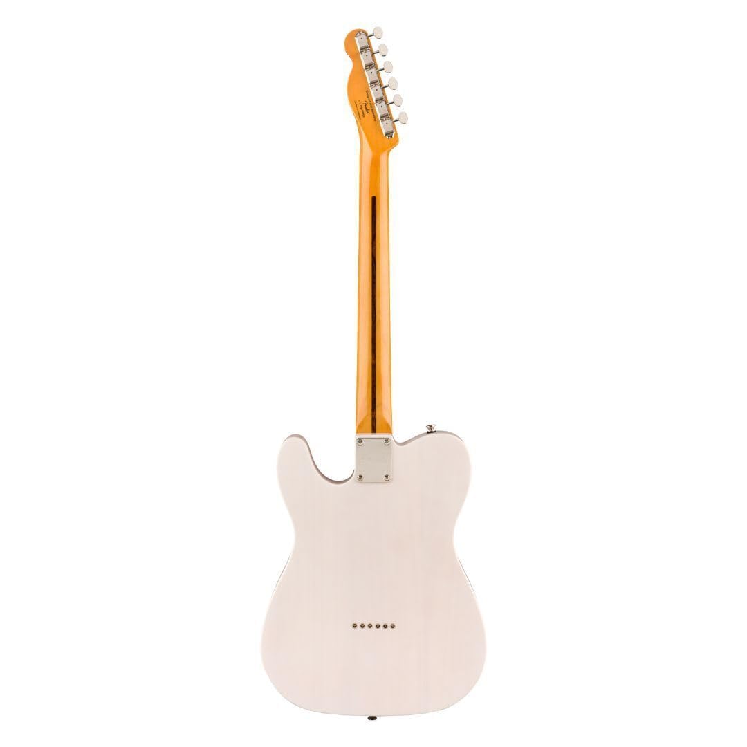 Squier Classic Vibe 6-String Solid Body Electric Guitar for Right-Handed Players - White Blonde Finish - Perfect for Beginners, Practice & Live Performances