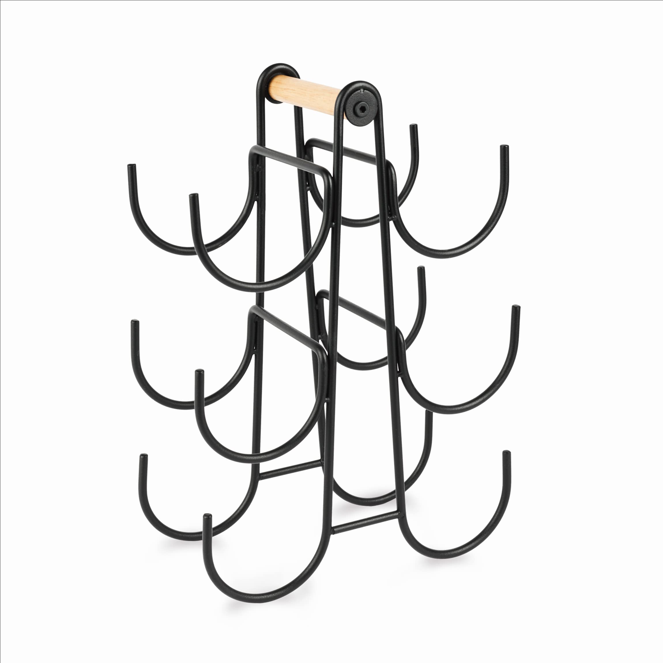 Lacor 6-Bottle Wall Mounted Wine Rack - Durable Iron & Steel Wine Holder for Kitchen, Bar, Dining Room - Space Saving Wine Storage Solution for Home & Restaurants