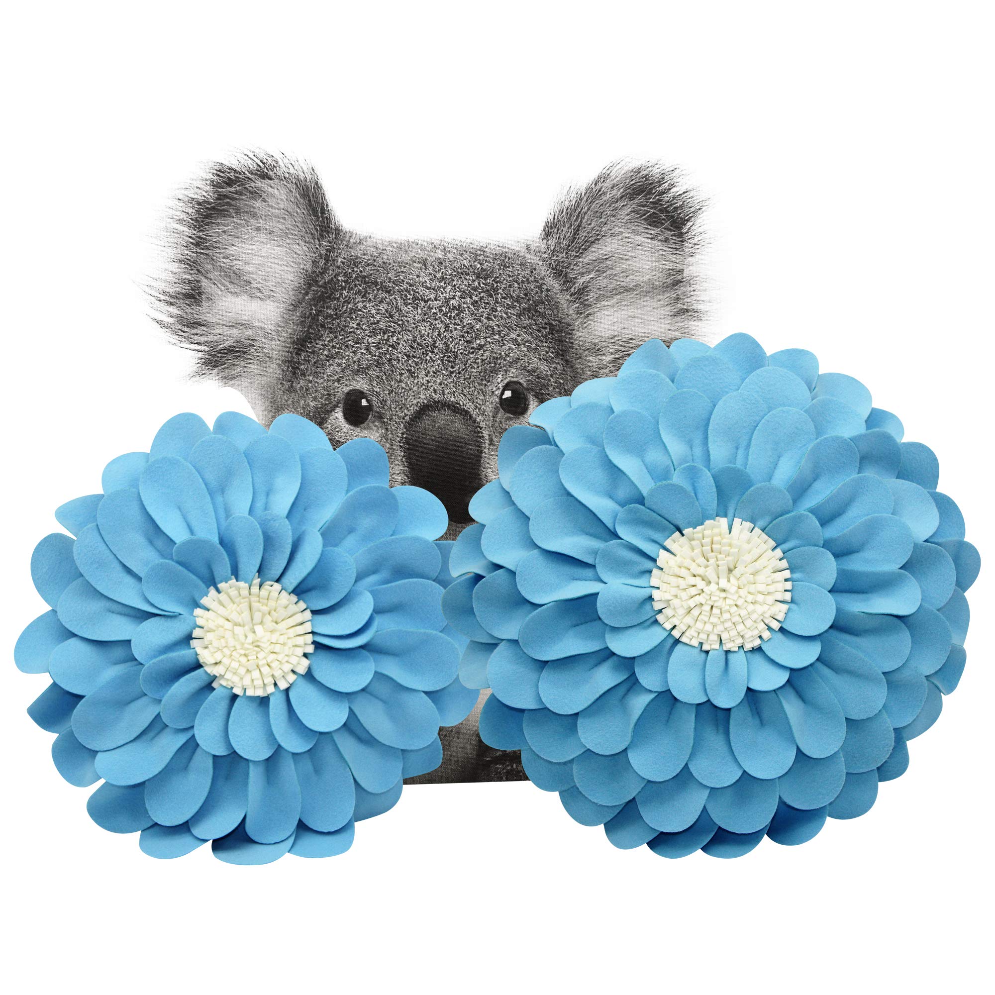 3D Happy Daisy Flower Throw Pillow - Soft & Cozy Round Decorative Pillow for Couch, Bed, Sofa - Unique Flower Shape Design Patented Home Décor - Perfect for Living Room, Bedroom, Nursery & Gift Giving