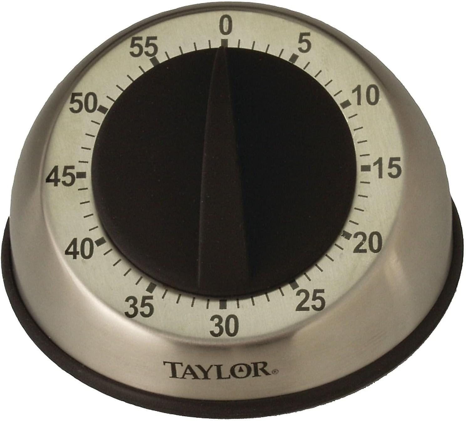 Taylor RA14276 Mechanical Stainless Steel Timer - 60 Minute Countdown Clock for Classroom, Cooking, Science Experiments & Productivity Tasks | Durable Kitchen & School Timer with Loud Alarm | Perfect for Teachers, Students & Home Chefs