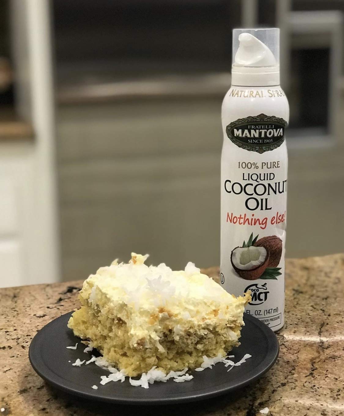 100% Pure Mantova Coconut Oil Spray - Healthy Keto Cooking Oil for Baking, Grilling & Seasoning | Versatile No-Waste Dispenser (5 oz) - Perfect for Meal Prep, Low-Carb Diets & Kitchen Convenience
