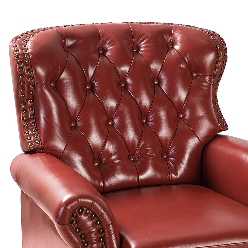 Premium Genuine Leather Oversized Recliner Chair for Living Room - Comfortable Lounge Chair for Home Theater, Reading Nook & Relaxation