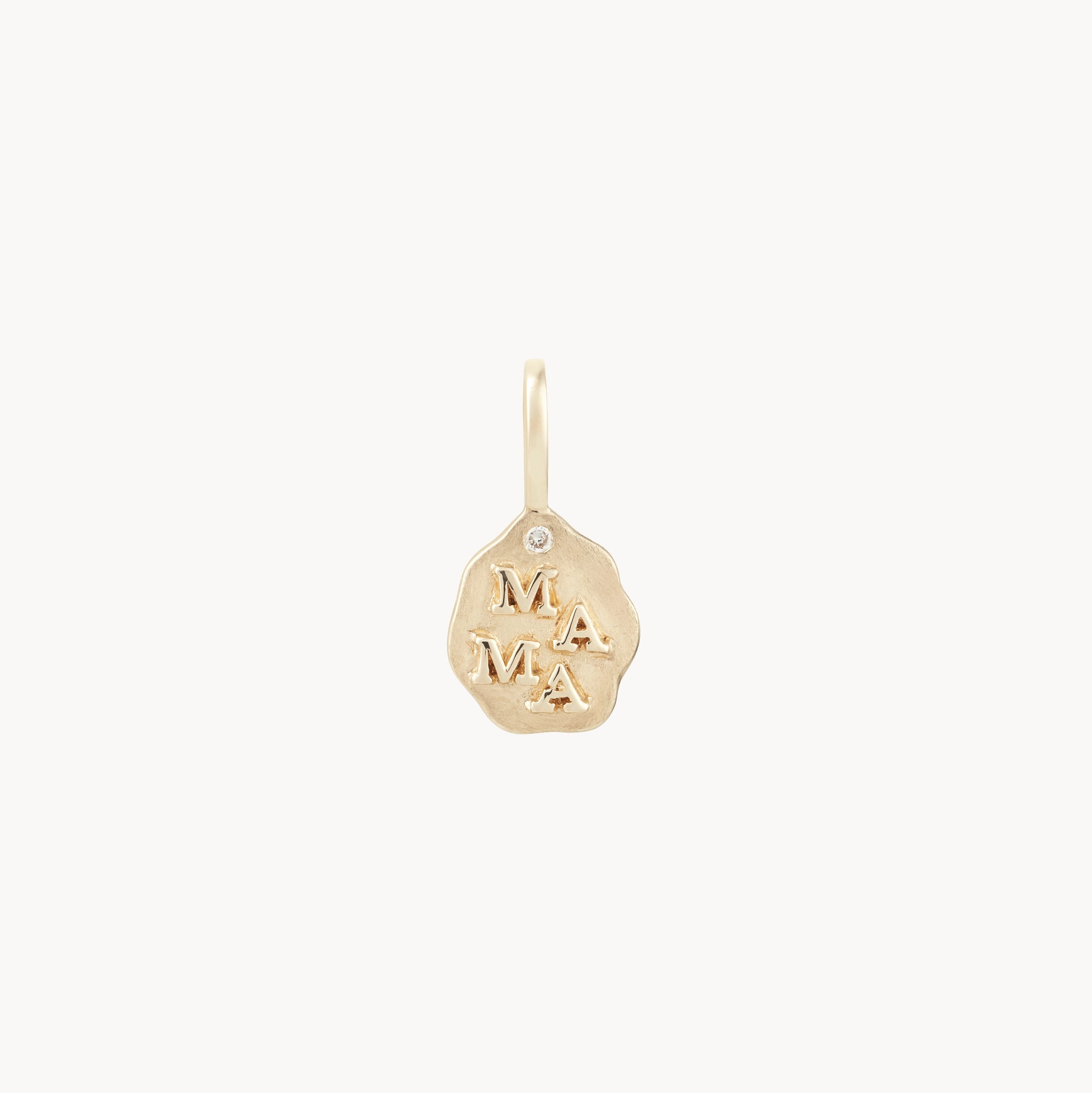10K Yellow Gold Mama Necklace Trio with Charms - Elegant Layered Necklaces for Moms, Perfect for Mother's Day, Birthday Gifts & Everyday Wear