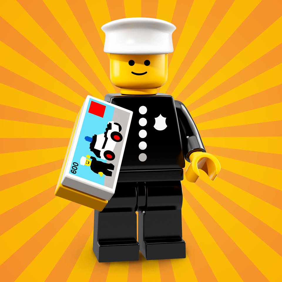 Classic Police Officer Lego Minifigure Series 18 - Collectible Building Toy for Kids & Adults | Perfect for Play, Display & Gift Giving