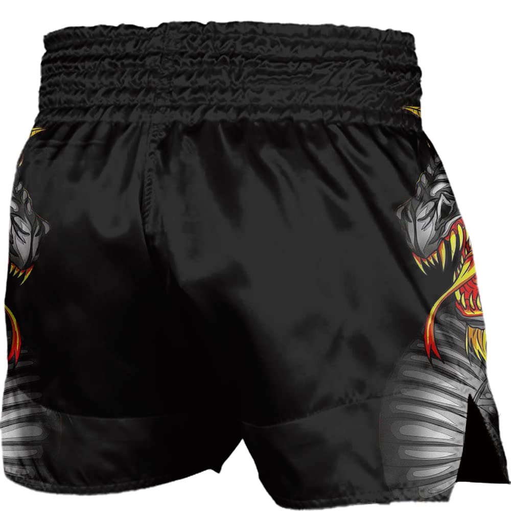 Cool Dragon Monster Muay Thai Shorts for Men - Premium BJJ MMA Boxing Trunks with Breathable Fabric - Perfect for Training, Competition & Martial Arts