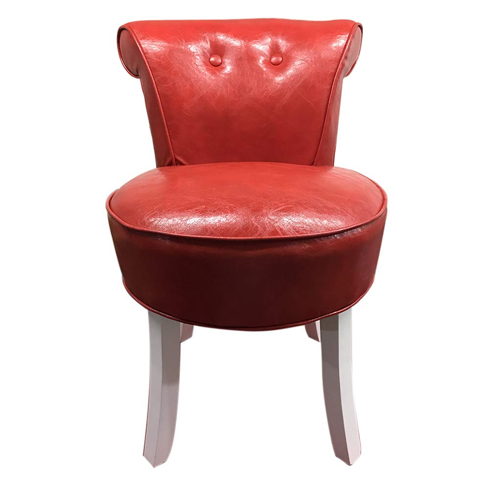 Vanity Benches & High Back Dressing Chairs - Solid Wood European Style Dining Chairs with Nail Trim & High Resilience Sponge - Perfect for Bedroom, Living Room, Dressing Room & Restaurant Decor