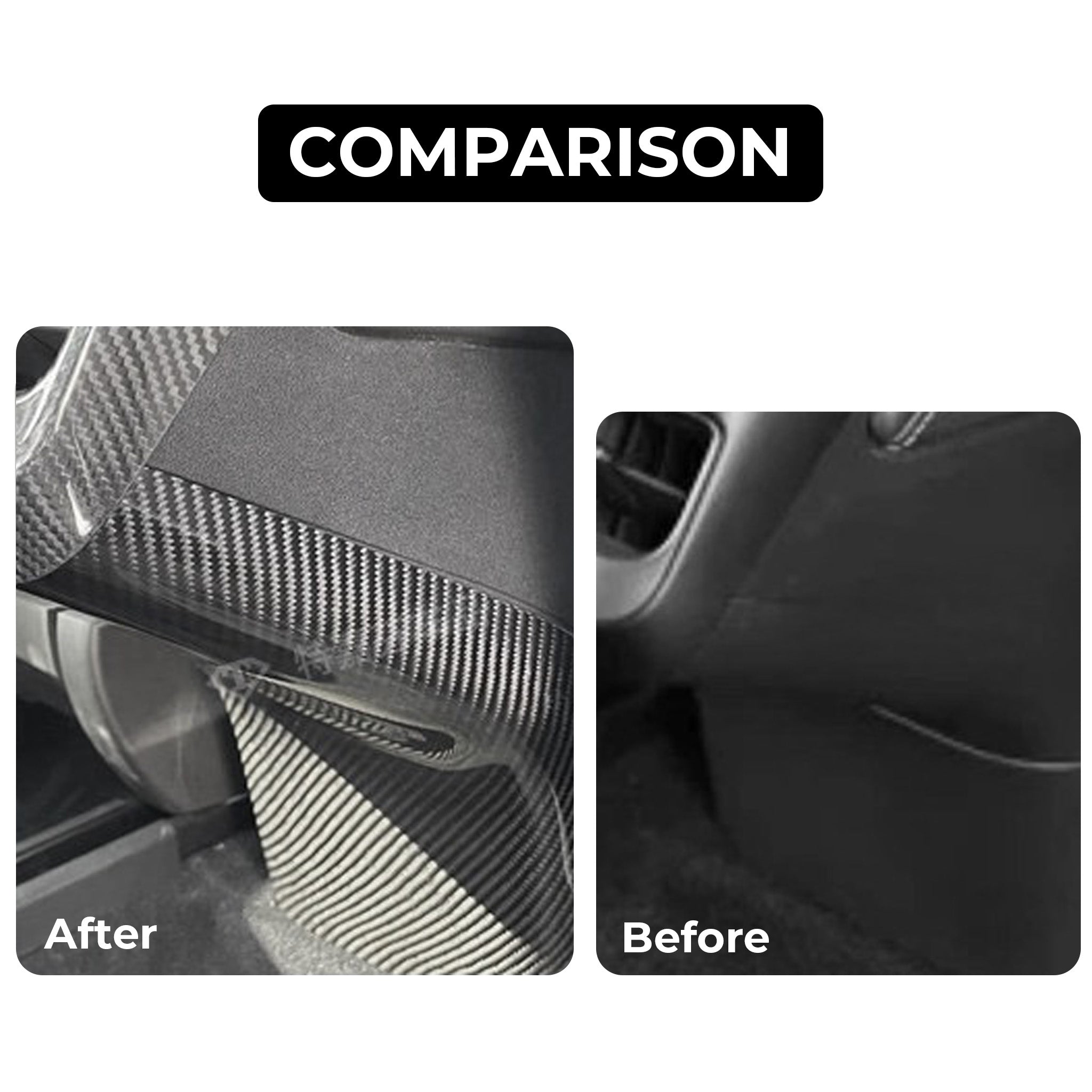 Premium Real Carbon Fiber Rear Center Console Base Cover for Tesla Model 3 & Y (2017-2023) - Durable & Stylish Interior Upgrade for Enhanced Luxury Driving Experience