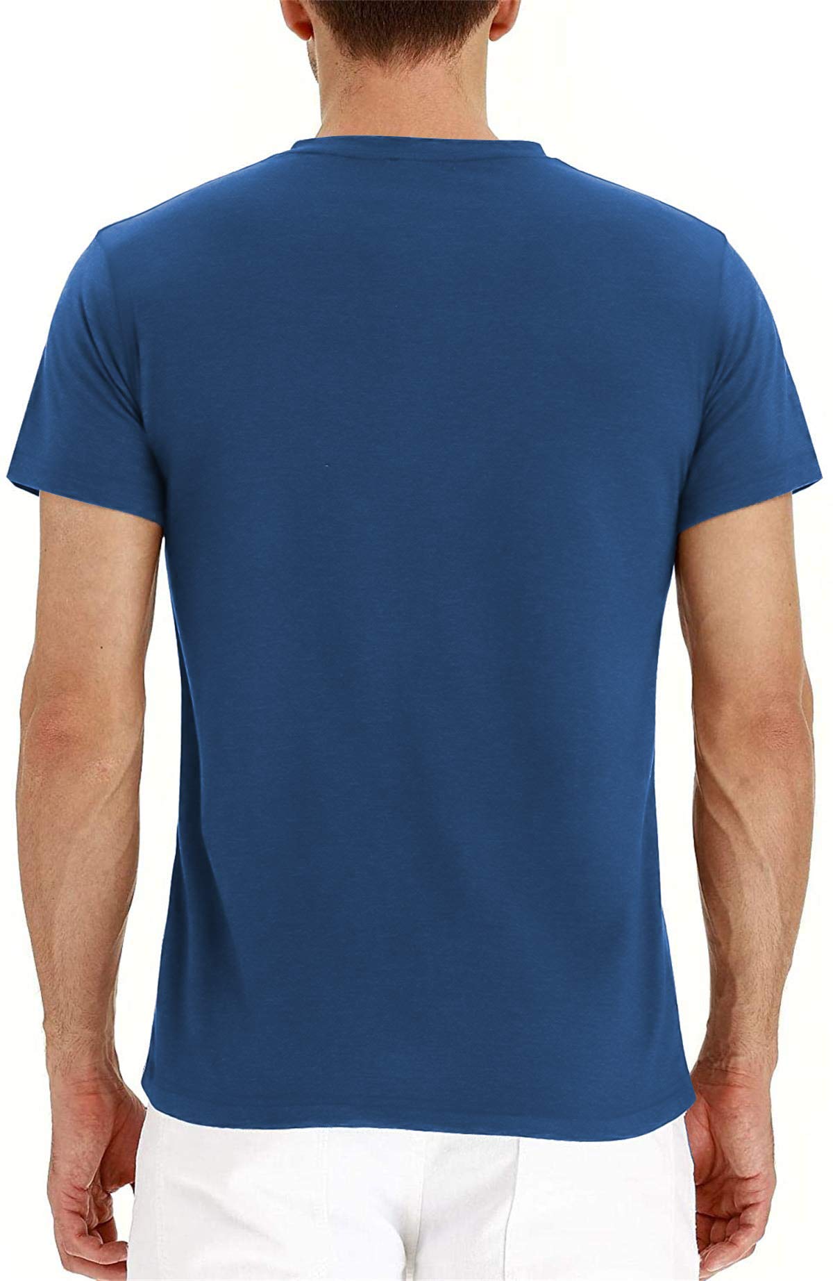 Aiyino Men's Casual Slim Fit Long Sleeve Henley T-Shirt - Soft Cotton Breathable Shirt for Everyday Wear, Work, and Outdoor Activities