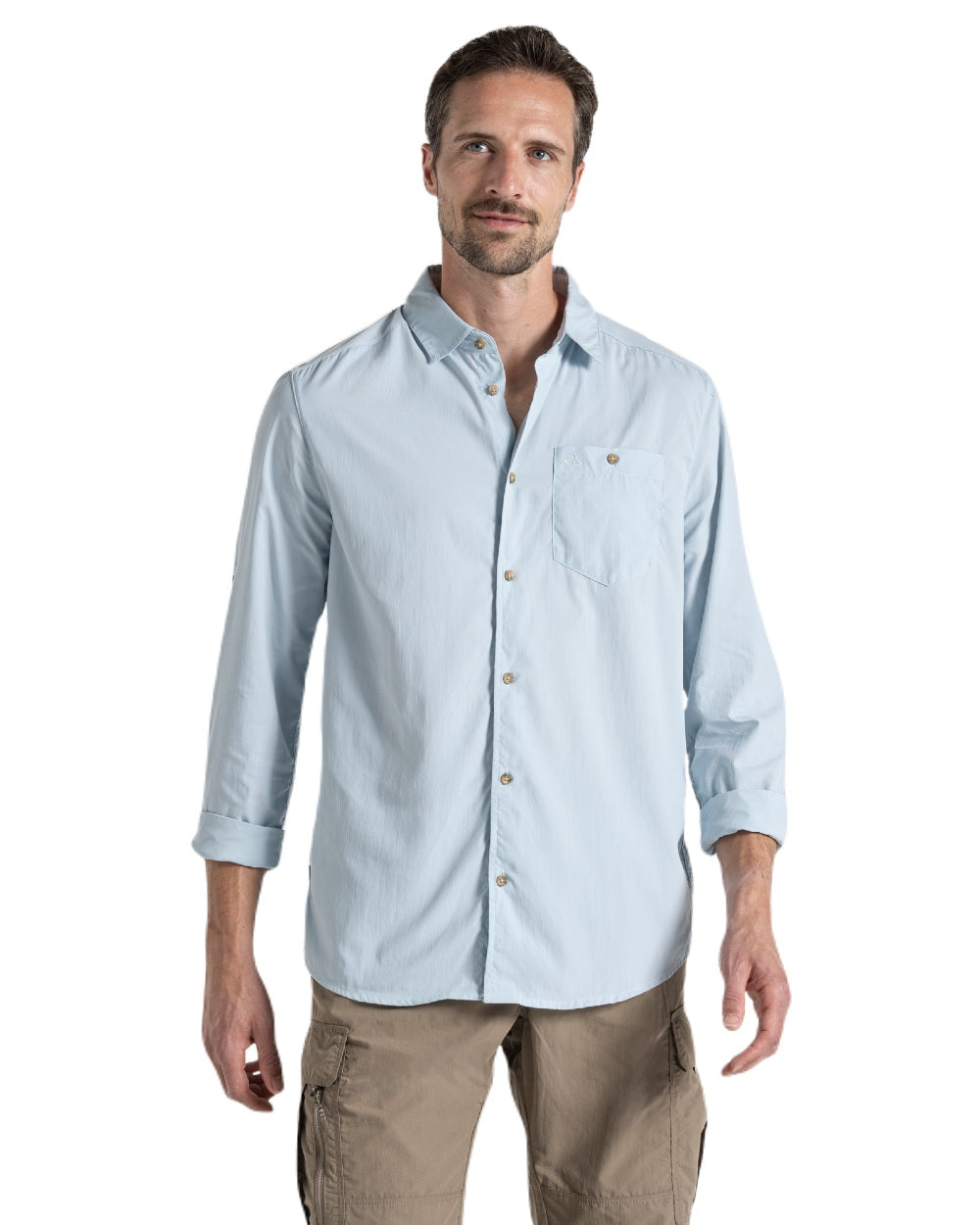 Craghoppers Men's NosiLife Nuoro Long Sleeve Shirt - Bug Repellent Travel & Outdoor Hiking Shirt with UPF 50+ Sun Protection for Camping, Fishing & Adventure Activities