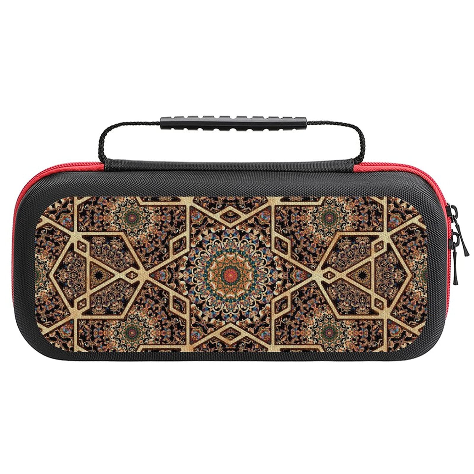 Premium Arabian Style Printed Carrying Case for Nintendo Switch Lite - Travel Storage Bag with Accessories Pouch | Perfect for Gaming On-The-Go & Travel Protection
