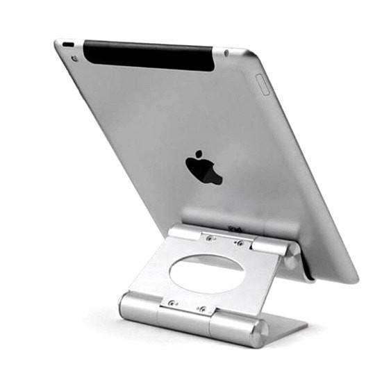 Premium Aluminum iPad Tablet Stand Holder - Adjustable & Sturdy for Desk, Bed, Kitchen - Perfect for Reading, Watching, and Video Calls