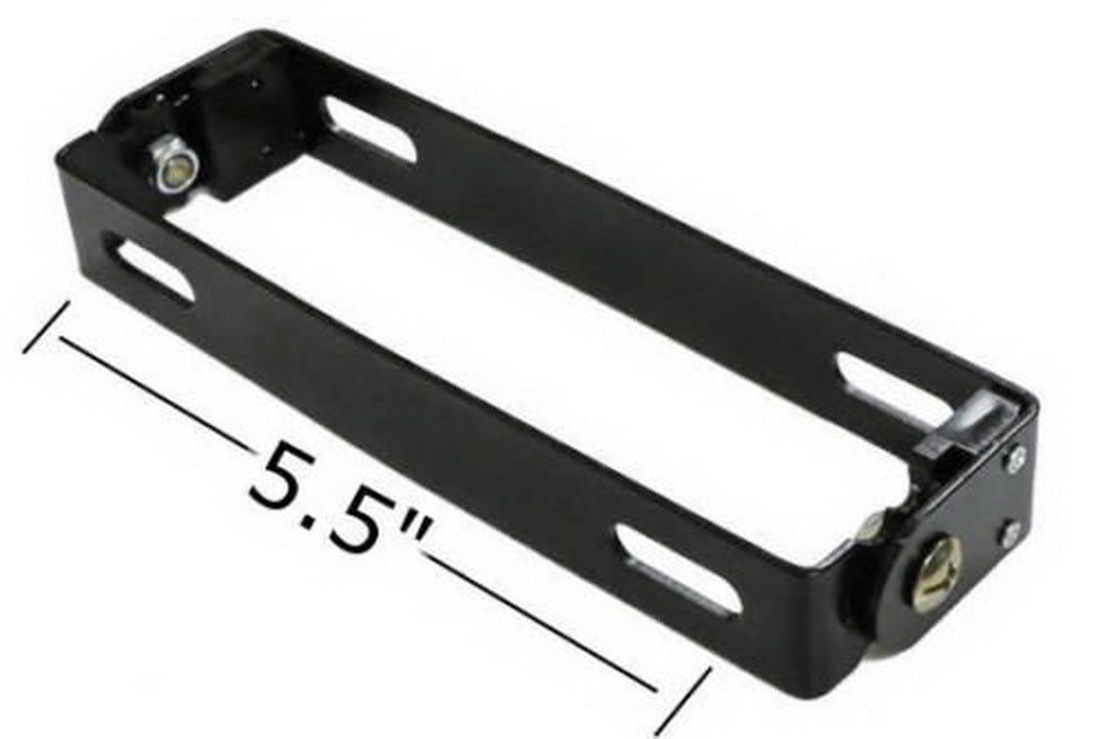 180° Adjustable Motorcycle License Plate Mount Bracket - Universal Fit for ATV, Dirt Bike, Cruiser - Durable Black Metal Bracket for Easy Installation & Secure Riding Compliance