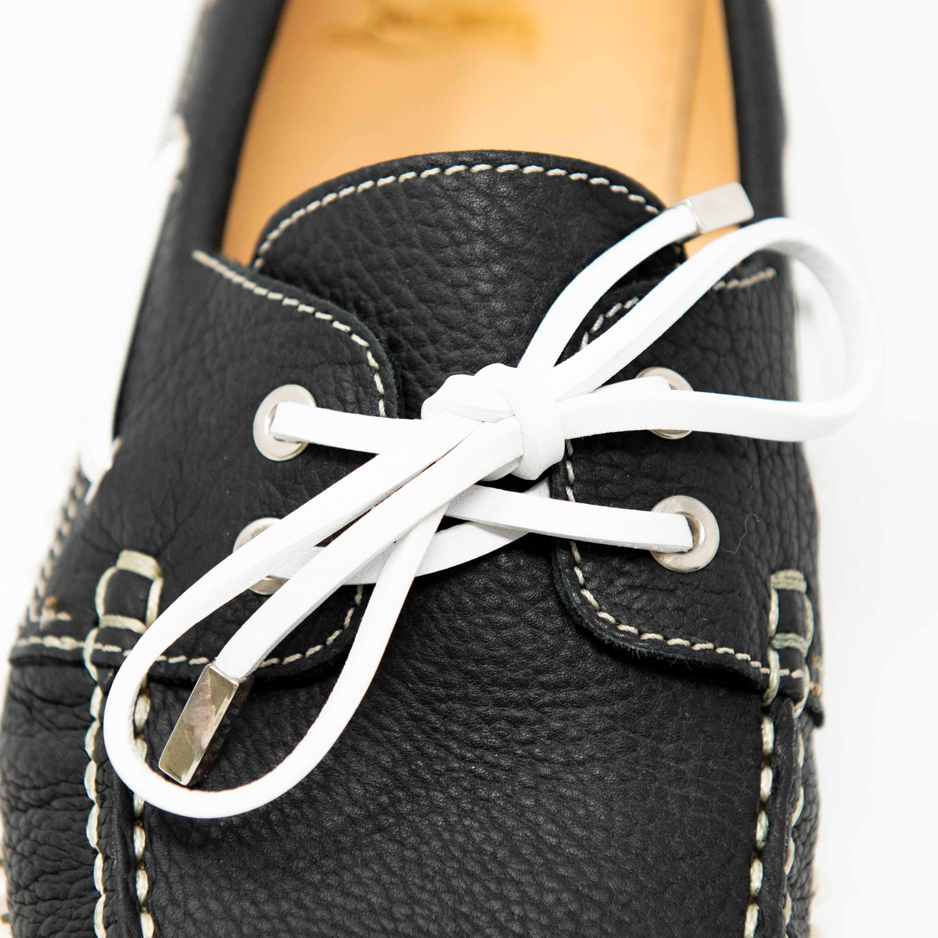 Christian Louboutin Dark Blue Roller Boat Flats Women's Size 41.5 | Luxury Designer Flats for Women | Perfect for Casual Outings, Office Wear & Evening Events