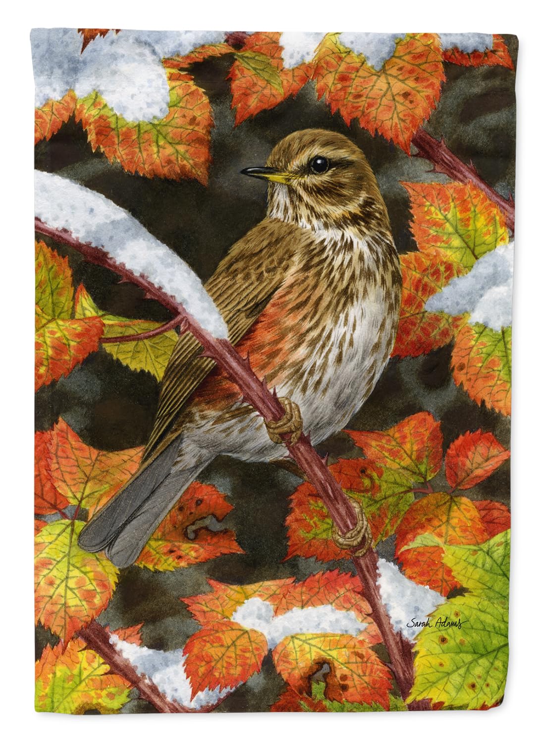 Caroline's Treasures ASA2067GF Redwing Garden Flag - Decorative Outdoor Yard Banner for Mailbox, Patio, Flower Beds - Vibrant Multicolor Garden Artwork for Seasonal Home Decor