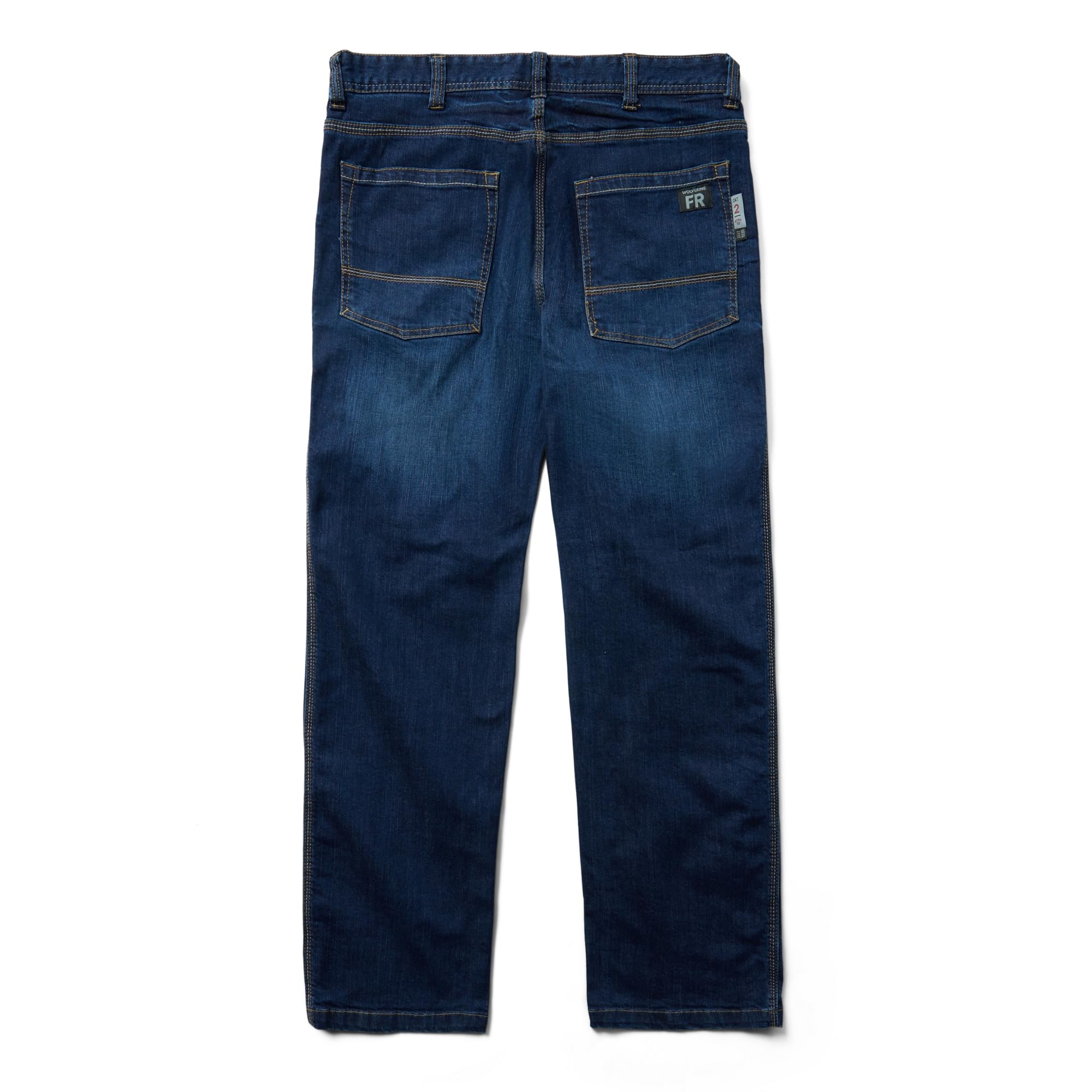 Wolverine Men's FR Stretch Denim Jeans - Comfortable & Durable Work Pants for Construction, Farming & Outdoor Activities