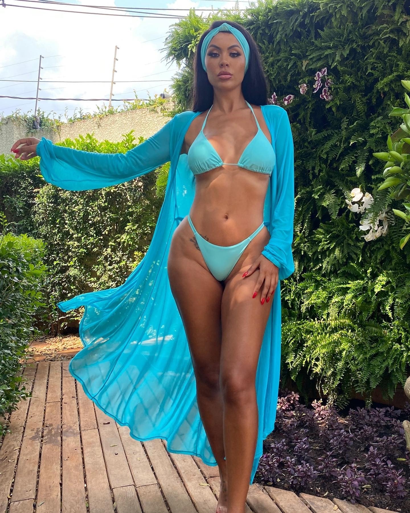 Aqua Mesh Long Sleeve Belted Maxi Cover Up Dress - Lightweight Beachwear for Women, Perfect for Swimwear Cover, Poolside, Vacation & Summer Outfits