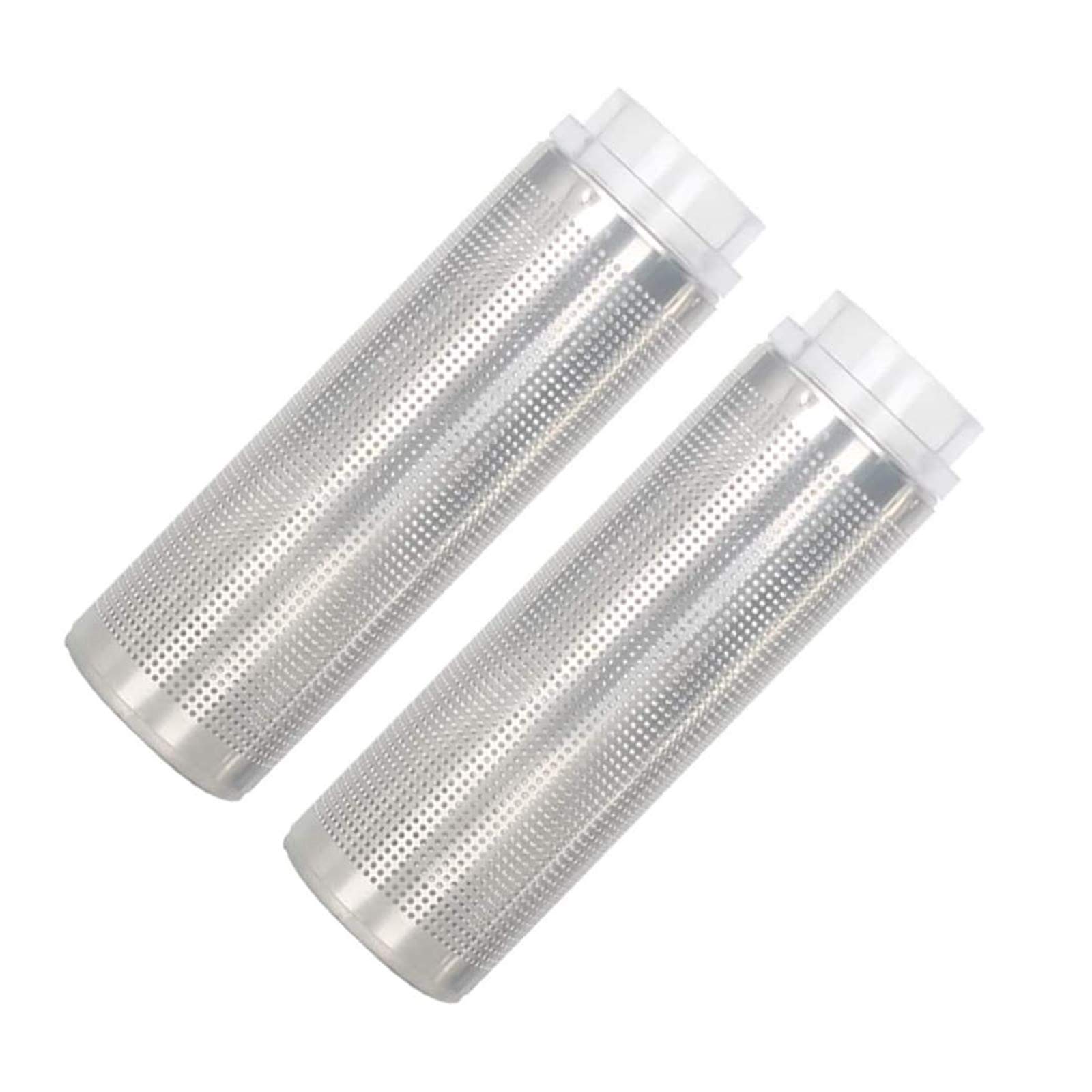 2pcs Acrylic Aquarium Filter Inflow Inlet Basket - Mesh Shrimp Protector & Pre-Filter Tube (Large Size) for Freshwater & Saltwater Fish Tanks - Perfect for Shrimp Tanks, Planted Aquariums and Nano Fish Habitats