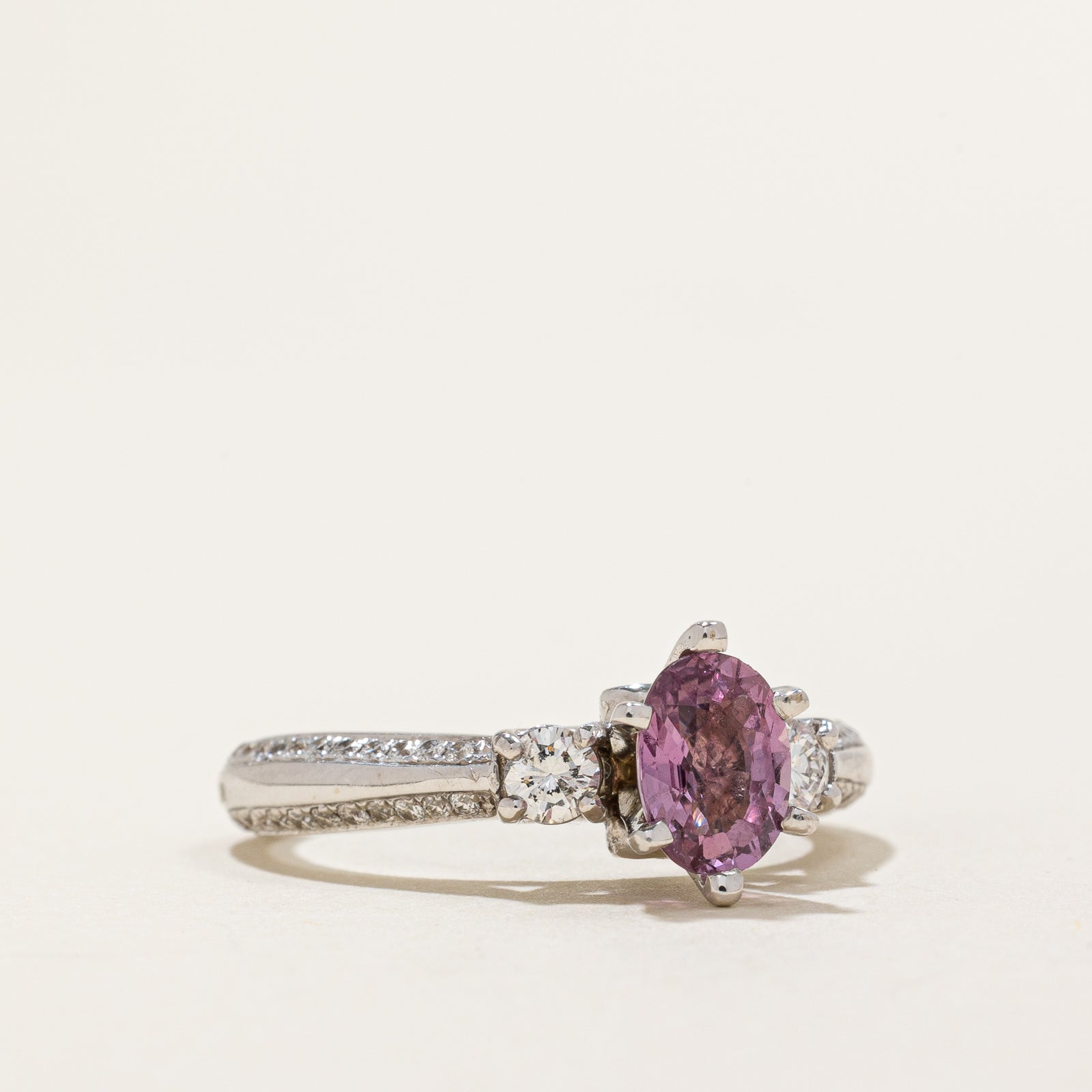 Exquisite Unheated Padparadscha Sapphire & Diamond Engagement Ring | 0.93ct Natural Sapphire & 0.74ctw Diamond | Size 6.75 | Perfect for Proposals, Anniversaries & Special Occasions