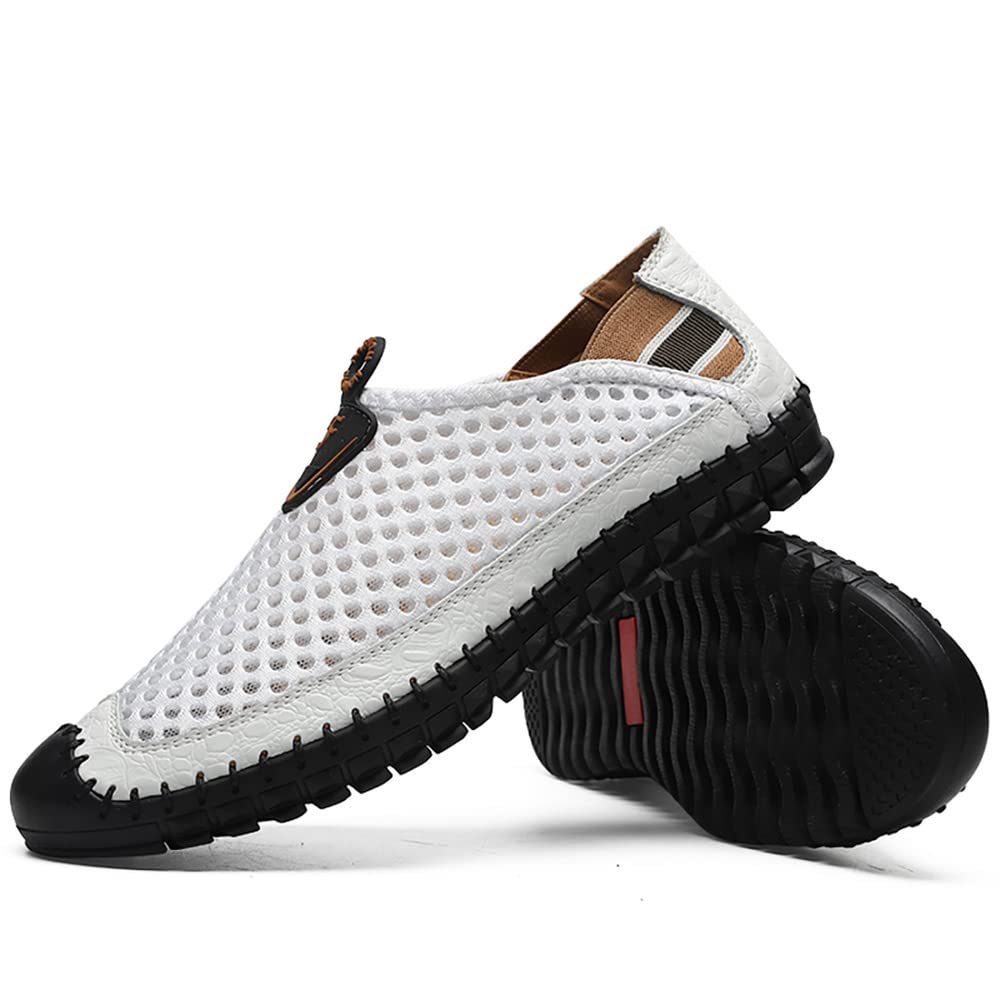 **Men's Quick-Dry Water Shoes - Lightweight Mesh Slip-On Loafers for Beach, Pool, Yoga & Casual Walking | Non-Slip Aqua Shoes**