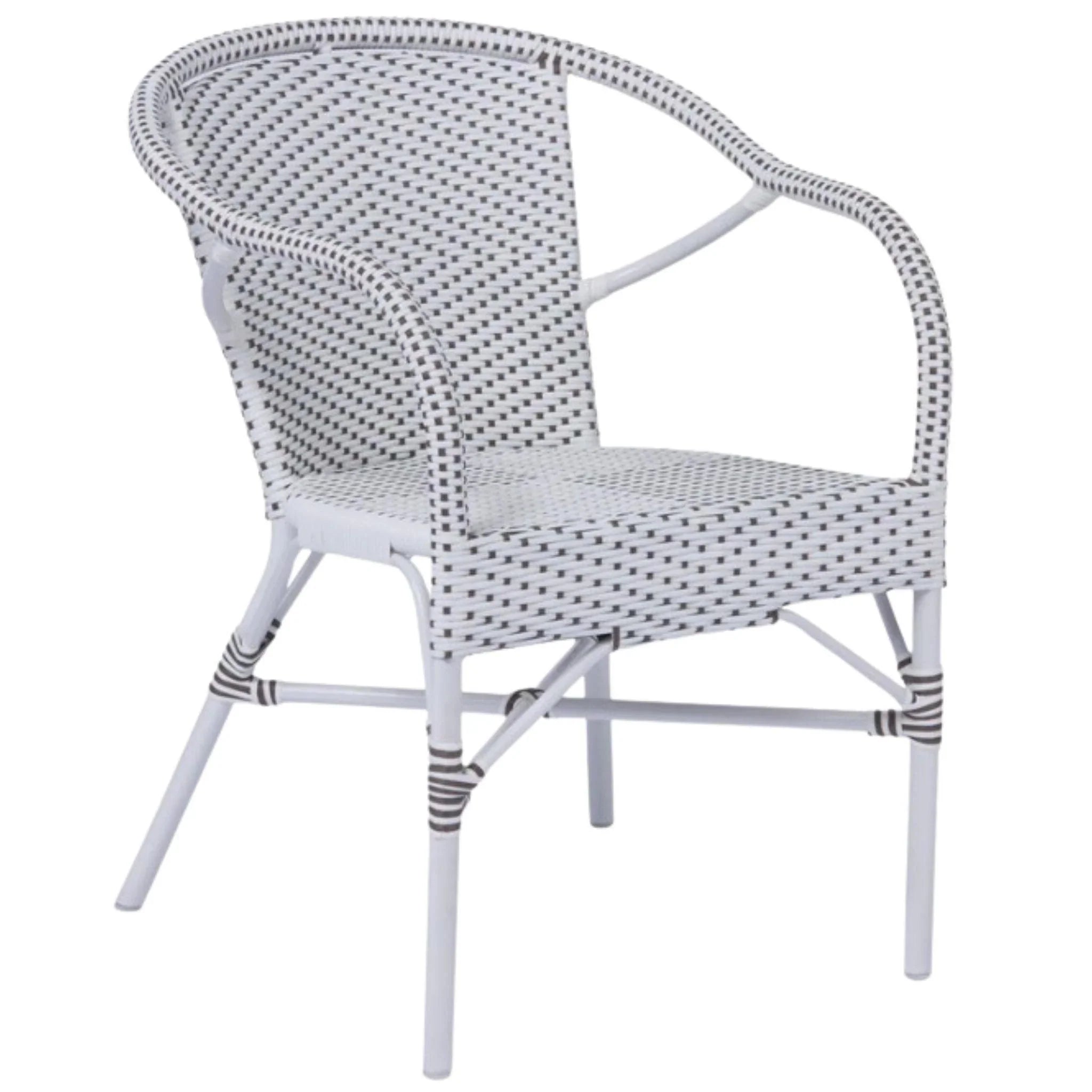AluRattan™ Arm Chair - Modern Wicker Patio Furniture with Cushion, 2 Color Options (Beige/Brown) - Perfect for Outdoor Lounge, Garden, Poolside & Balcony Decor