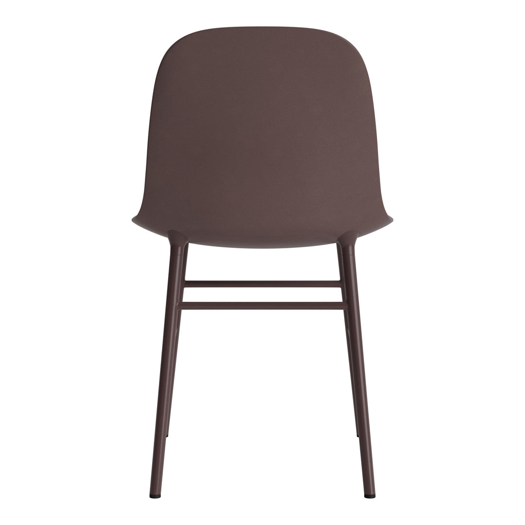 Modern Form Chair with Sturdy Metal Legs - Ergonomic Design for Home, Office & Dining Room Comfort