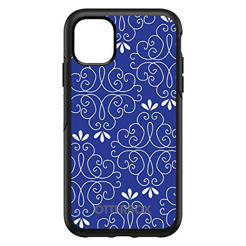 Dark Blue White Floral