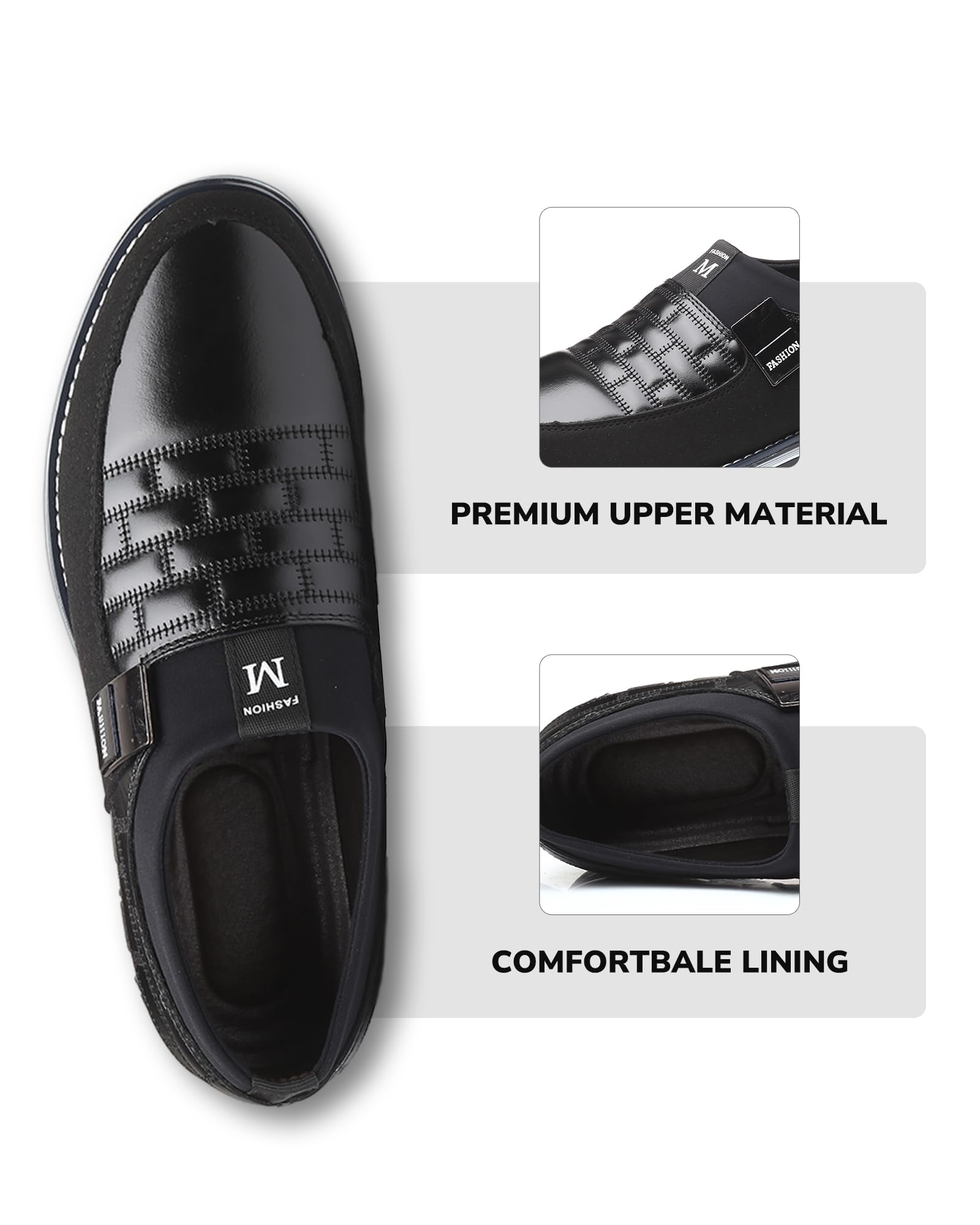 Men's Orthopedic Leather Oxford Derby Shoes - Comfortable Formal Business Dress Sneakers for Walking, Driving & Casual Wear | Perfect for Office, Travel & Daily Use