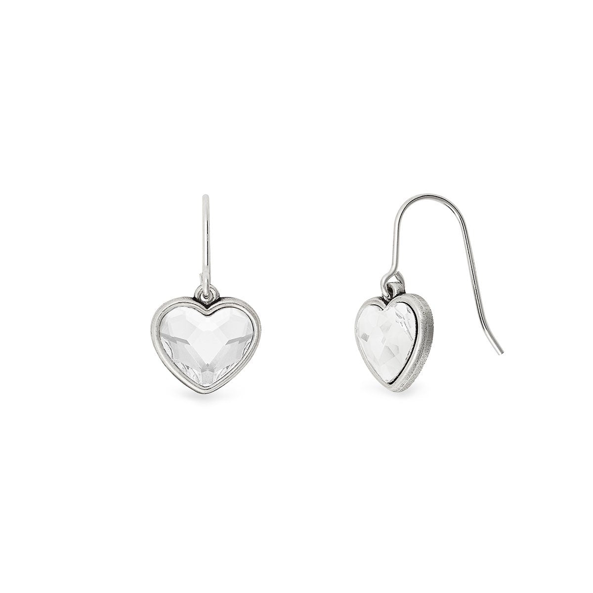 Crystal Heart Hook Earrings - Elegant Dangle Earrings for Women, Perfect for Valentine's Day, Weddings & Date Nights
