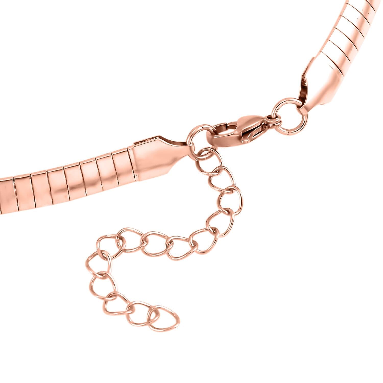 Rose Quartz & Amazonite Stainless Steel Adjustable Choker Necklace for Women - 5 Interchangeable Gemstone Pendants, 18-20