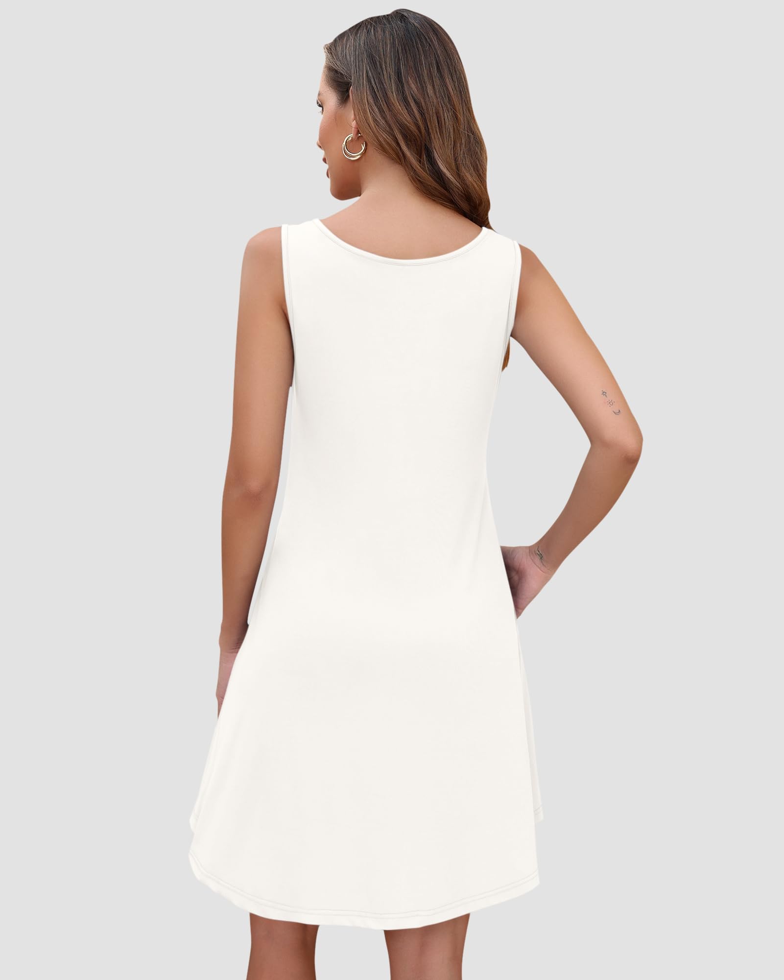 Women's Casual Sleeveless Sundress - Flowy Summer Dress with Pockets, Beach Cover Up, Party & Vacation Outfit