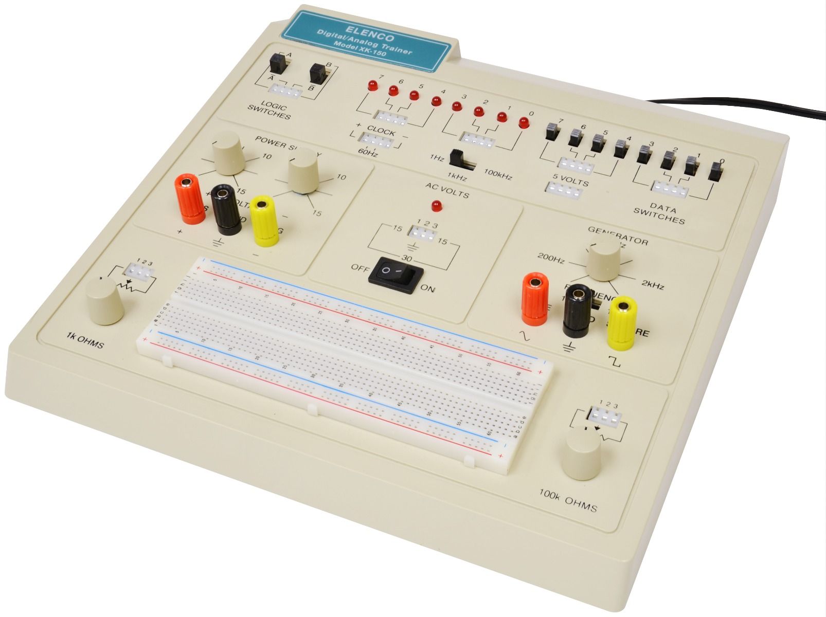 Elenco XK-150 Digital and Analog Electronics Trainer Kit - Perfect for STEM Education, Circuit Design, and DIY Electronics Projects