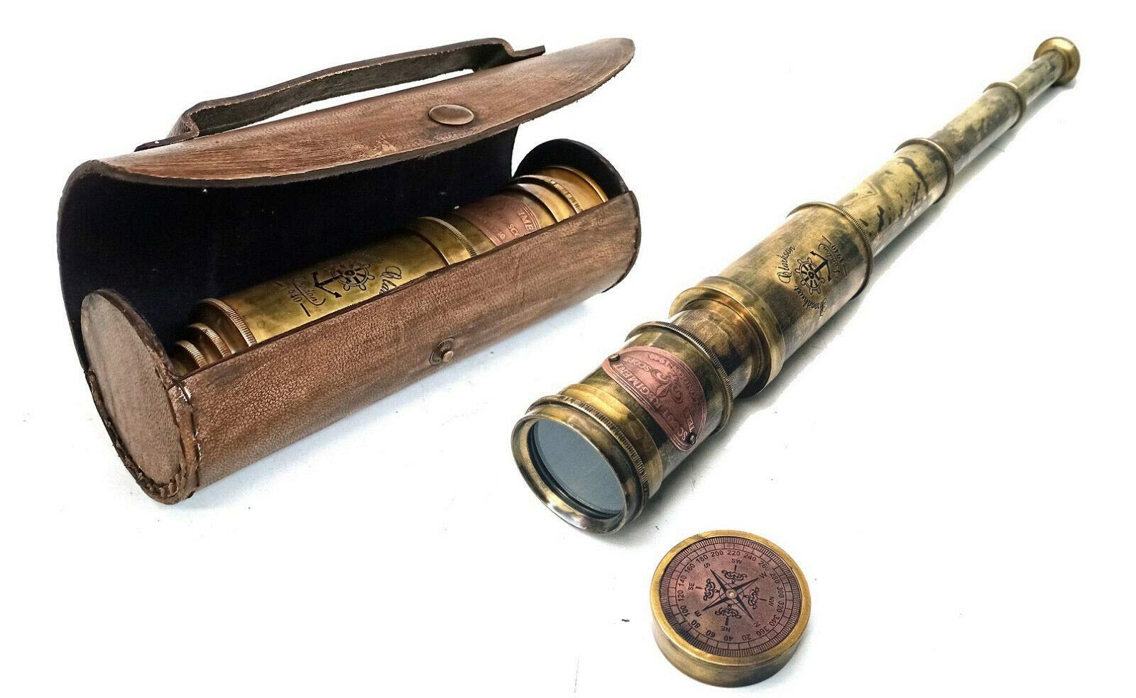 Vintage Brass Telescope 19