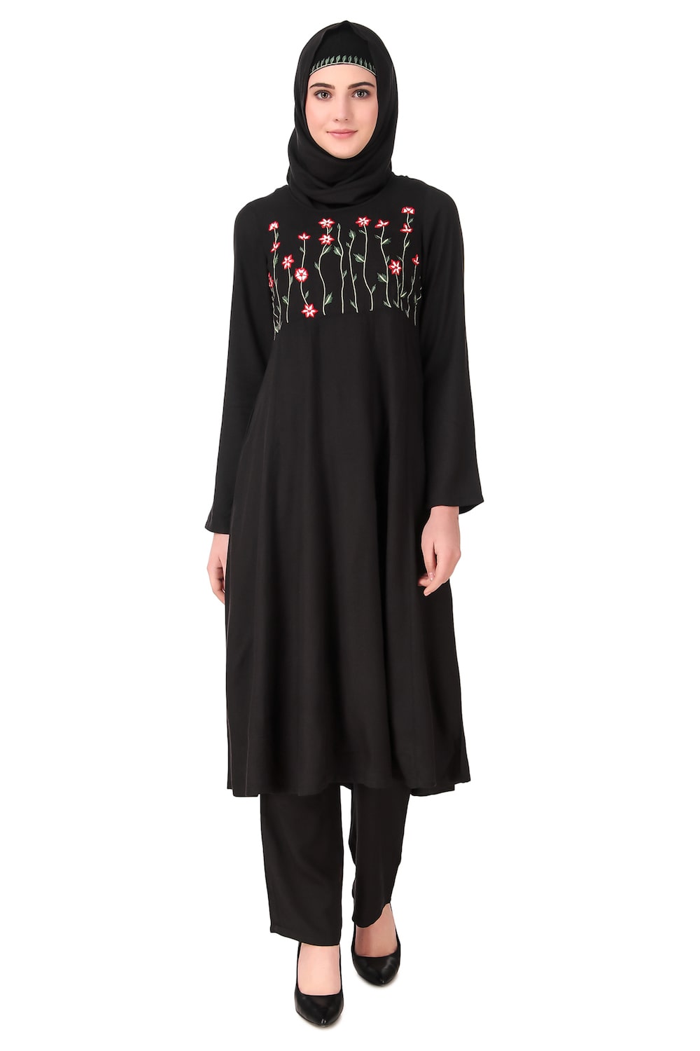 Exquisite Embellished Anarkali Salwar Kameez with Flared Hem - Traditional Indian Party Wear for Weddings & Festivals