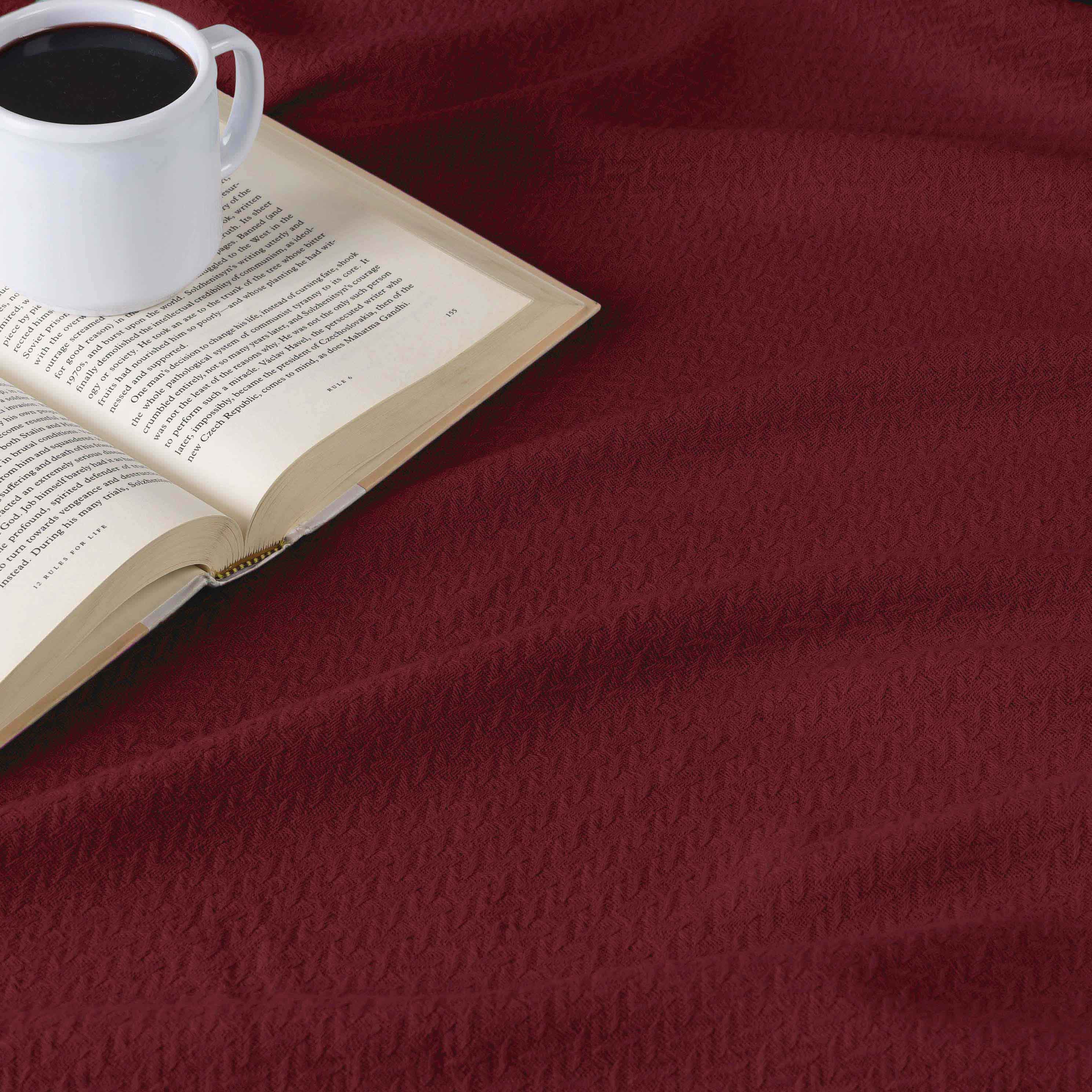 Premium Nobel Cotton Textured Chevron Lightweight Woven Blanket - Soft & Breathable Throw for Sofa, Bed, or Outdoor Picnics - Cozy Home Decor & Travel Companion