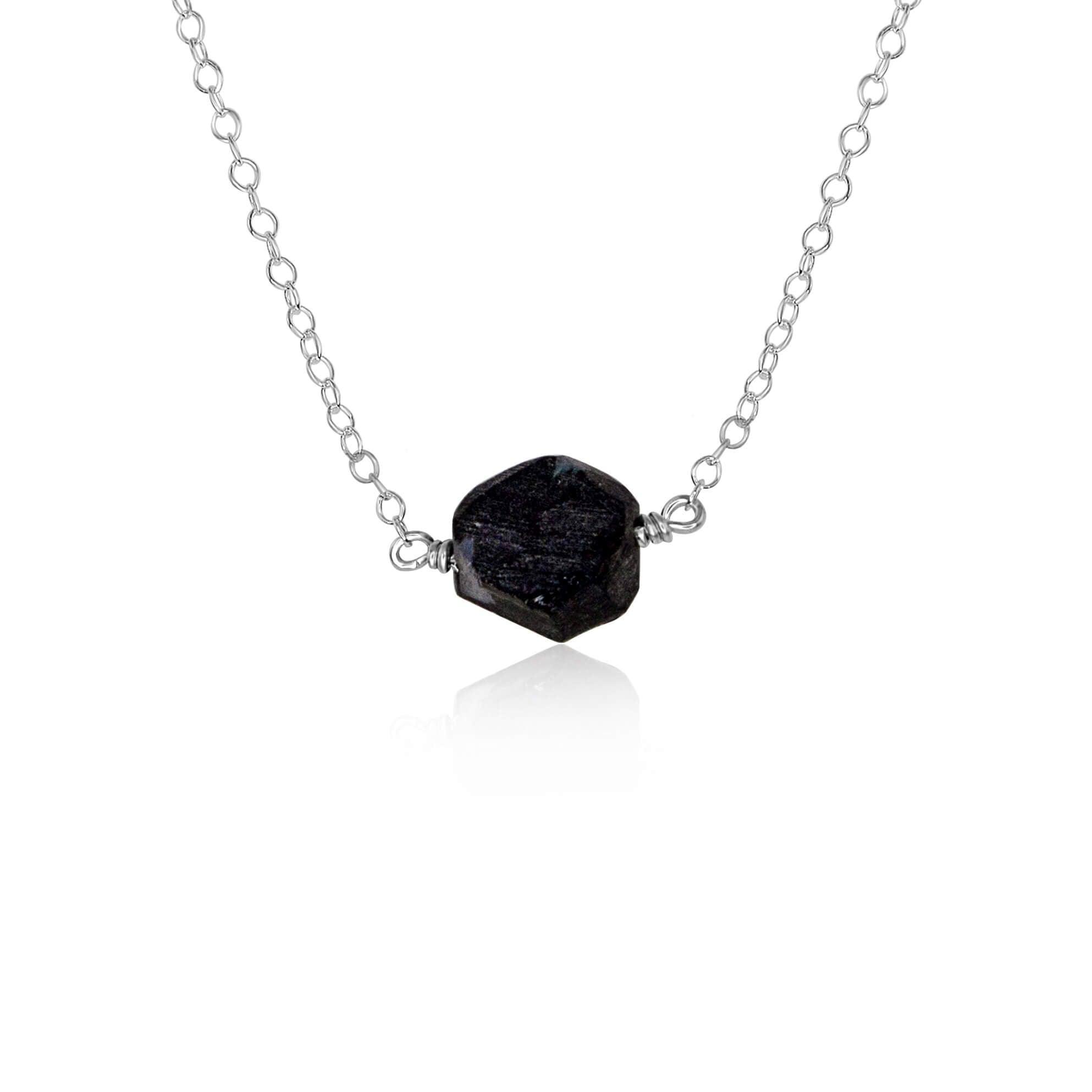Raw Obsidian Crystal Nugget Necklace - Natural Black Stone Pendant for Women & Men | Perfect for Meditation, Energy Healing & Spiritual Protection Jewelry
