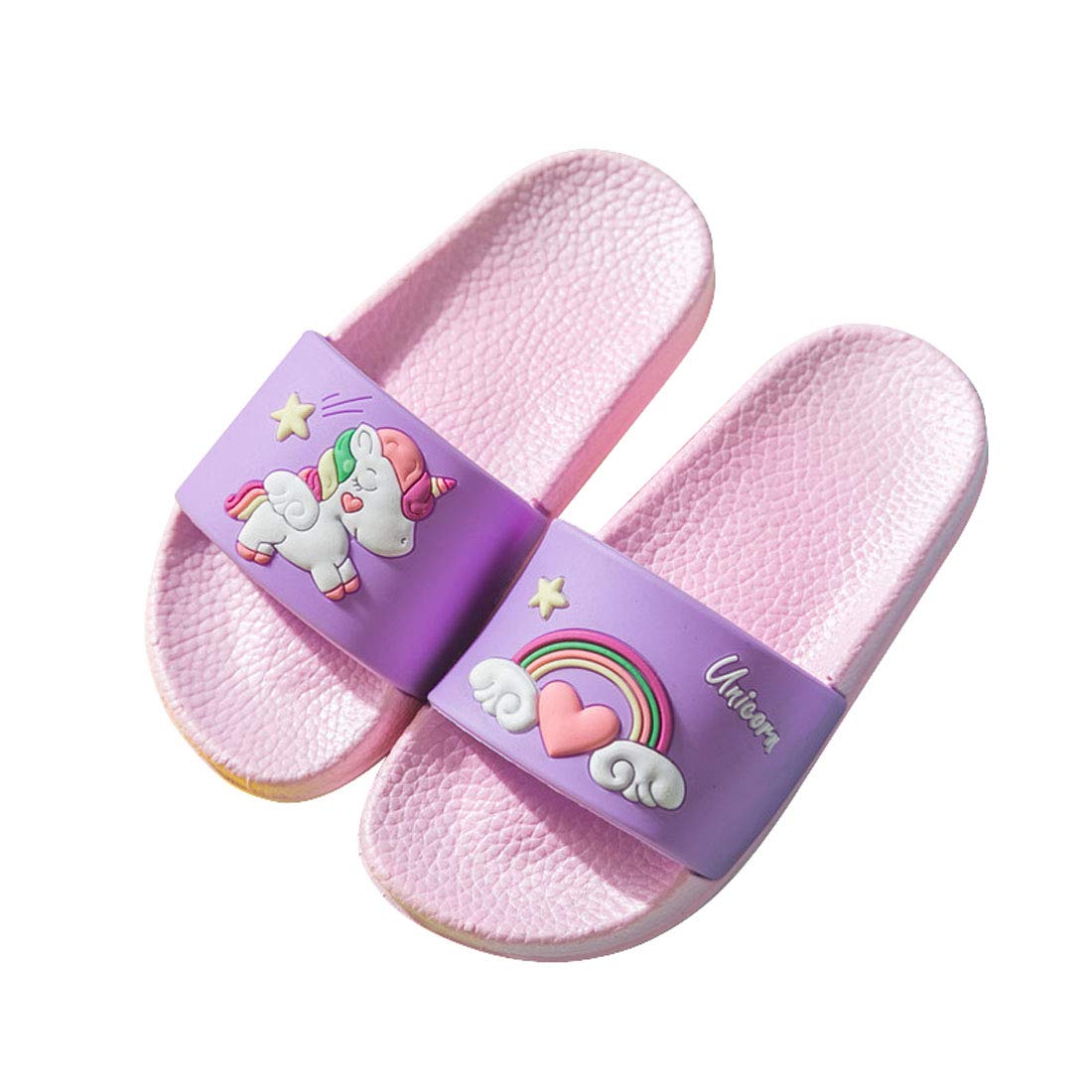 FCTREE Unicorn Slide Sandals for Toddler Kids - Boys Girls Water Shoes for Beach, Pool, Summer Play & Outdoor Activities