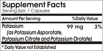 Potassium Asporotate 99mg - 200 Capsules | Pure Supplement No Additives | Naturetition | Supports Muscle & Nerve Function | for Athletes & Active Lifestyles