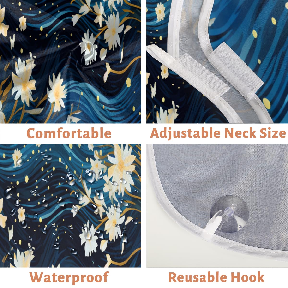 **Men's Daisy Flower Beach Beard Shaving Bib - Waterproof Hair Dye Apron for Barbers & Stylists - Sink Hair Catcher & Beard Trimming Accessory - Perfect for Salon, Home Grooming & DIY Haircuts**