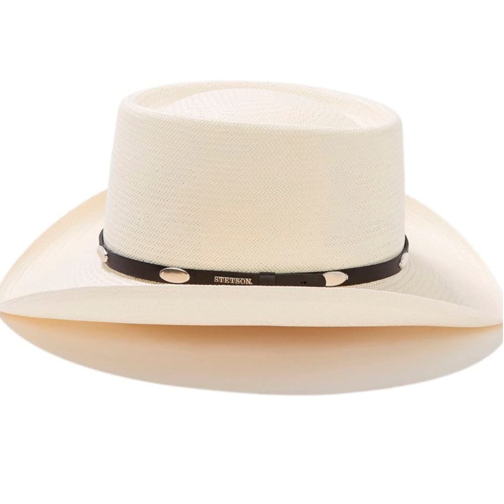Stetson Royal Flush Straw Cowboy Hat for Men - Natural Color Western Hat for Casual Wear, Country Music Festivals & Themed Events